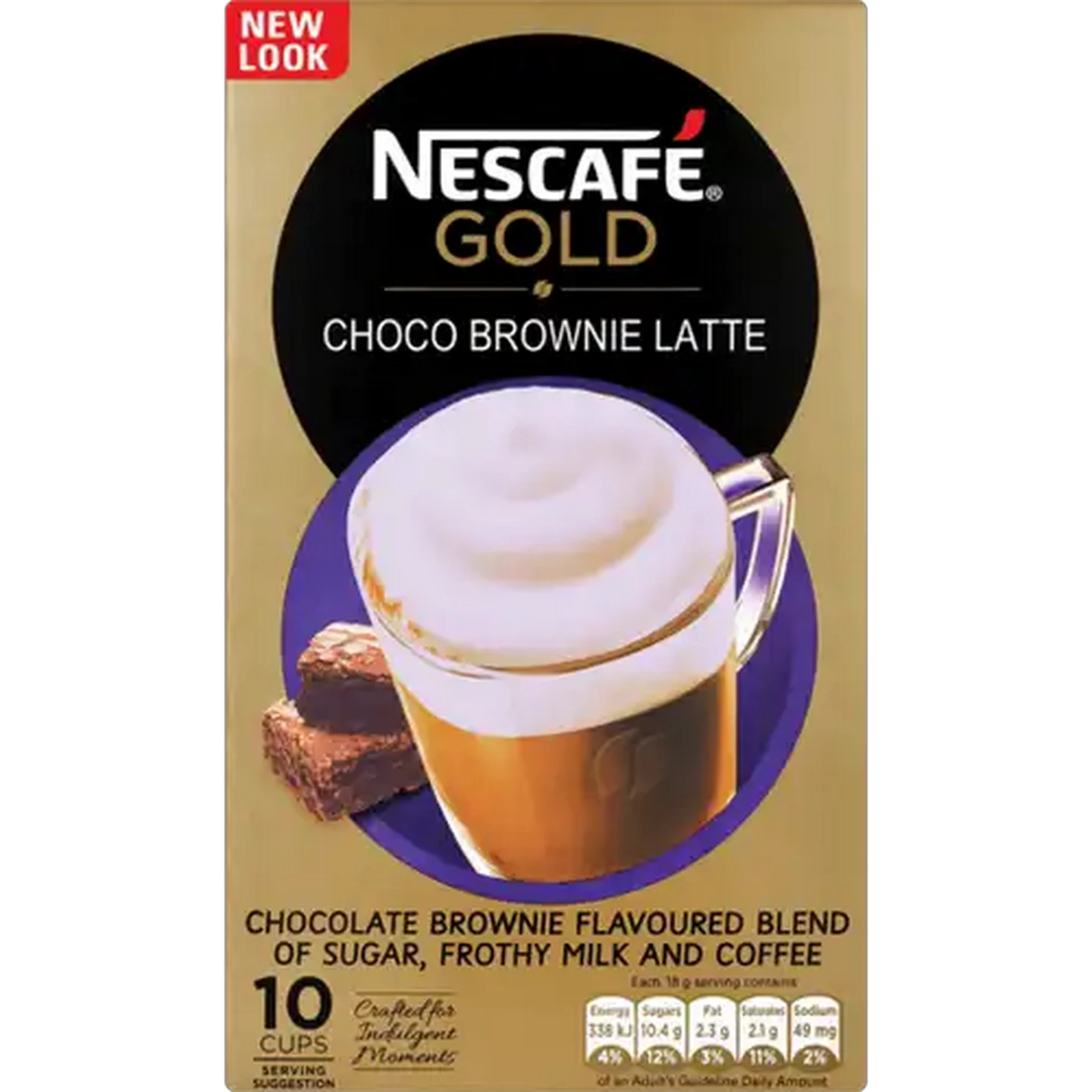 Image of NESCAFÉ Gold Instant Choco Brownie Latte 10 x 18g