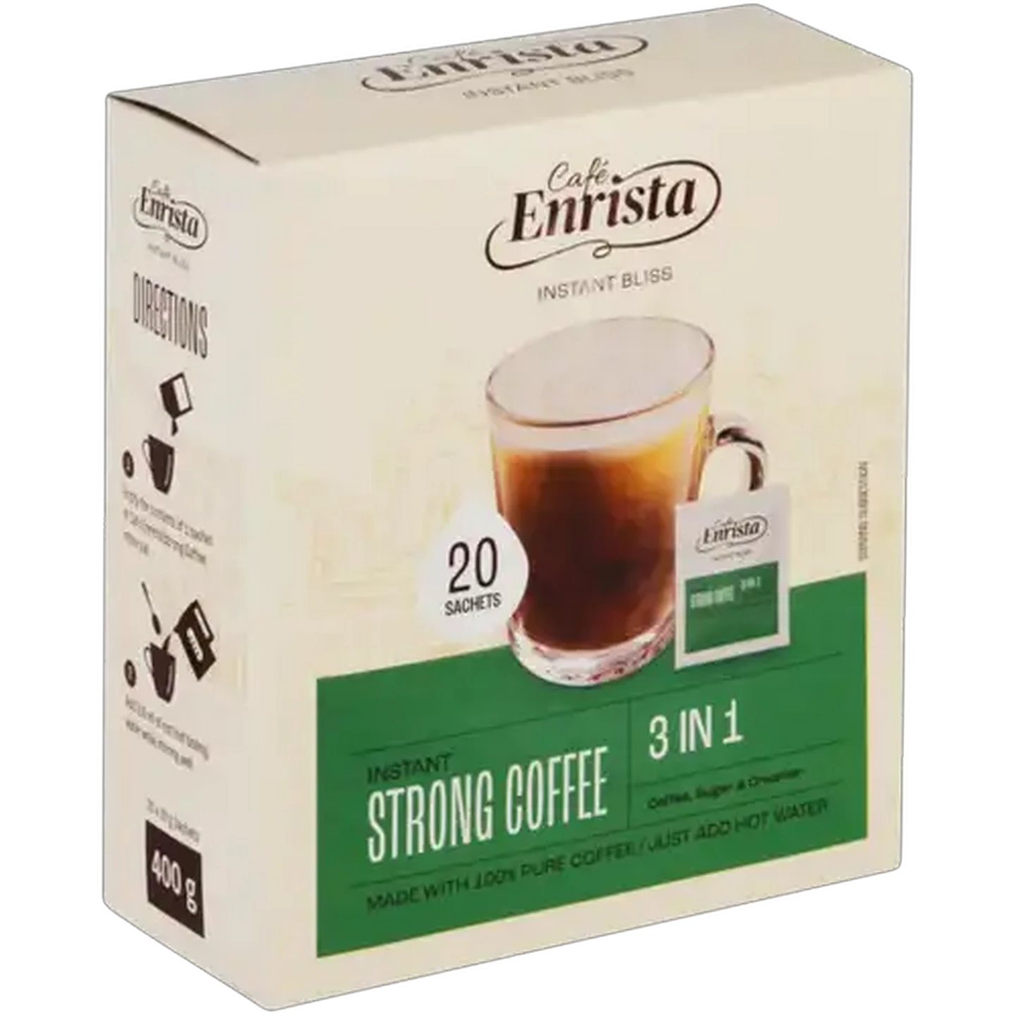 Image of Café Enrista 3-in-1 Instant Strong Coffee 20 x 20g