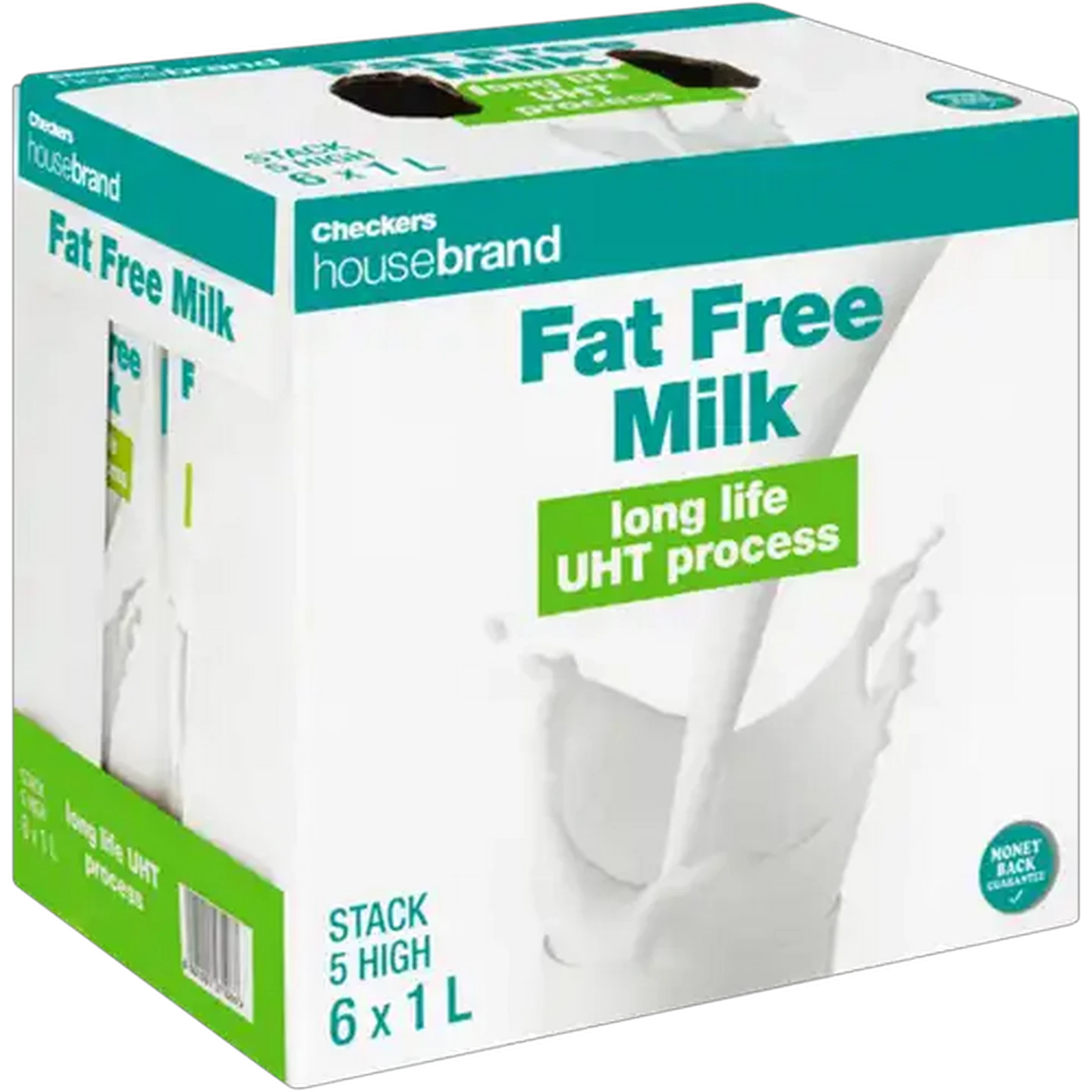 Image of Checkers Housebrand Long Life Fat Free Milk 6 x 1L