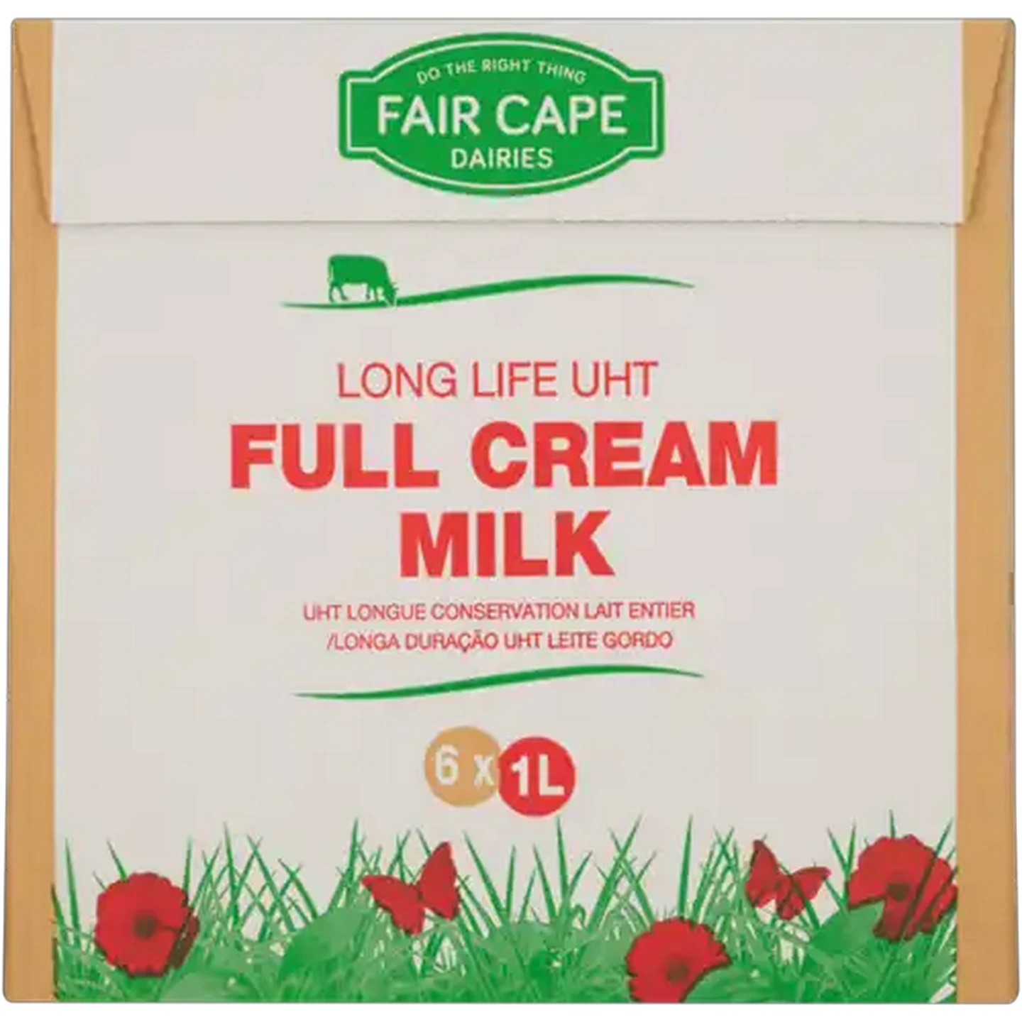Image of Fair Cape Dairies Ecofresh UHT Long Life Full Cream Milk 6 x 1L
