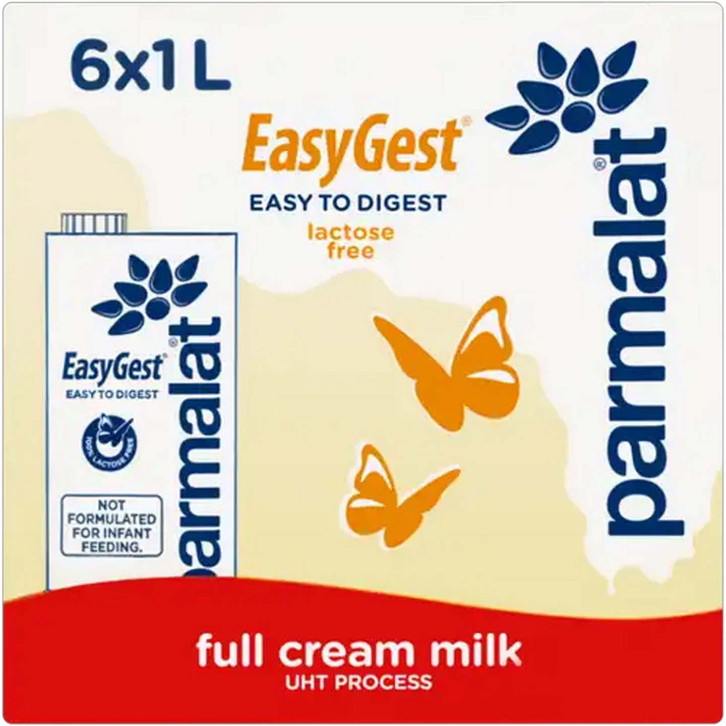 Image of Parmalat EasyGest UHT Lactose Free Full Cream Milk Cartons 6 x 1L