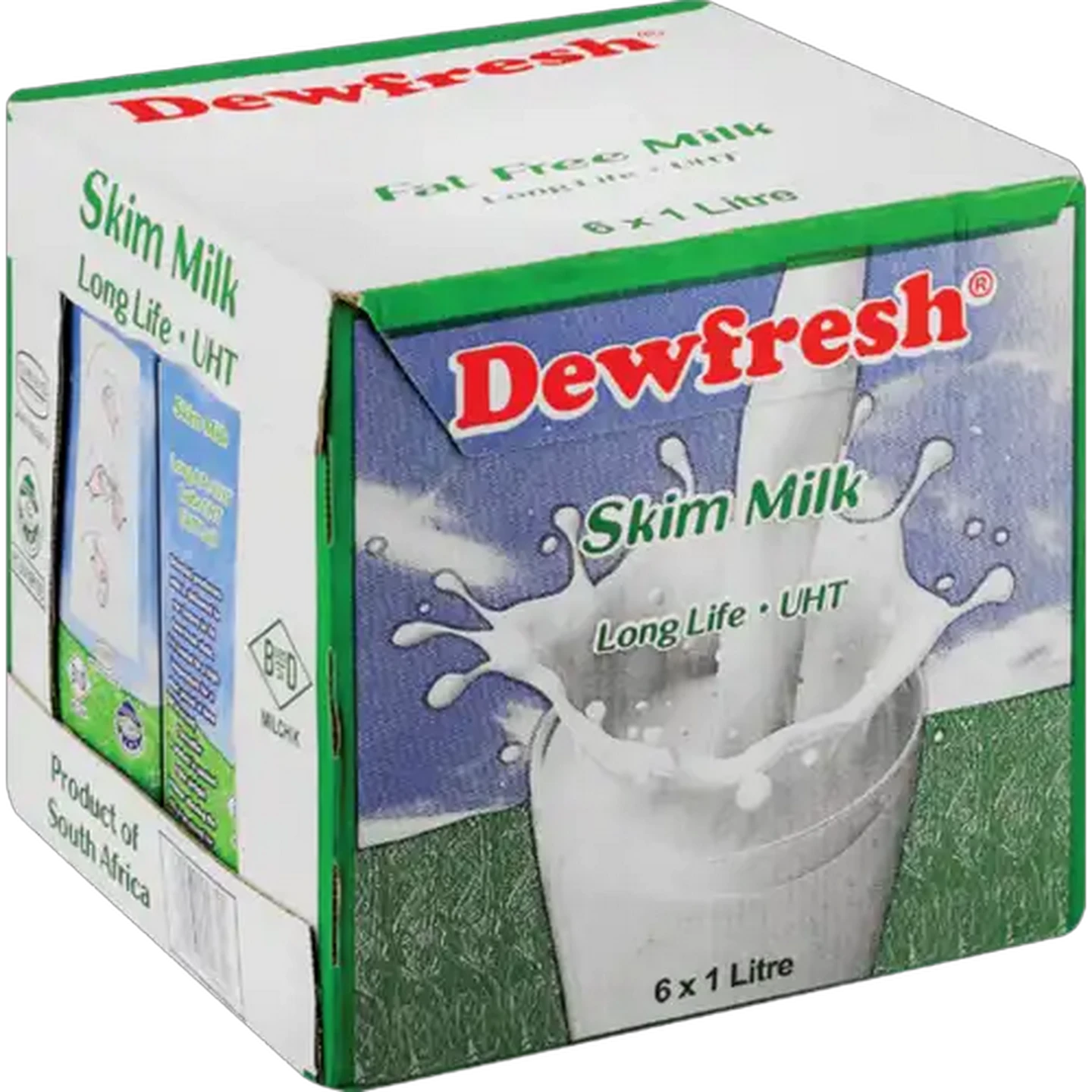 Image of Dewfresh UHT Long Life Skimmed Milk 6 x 1L
