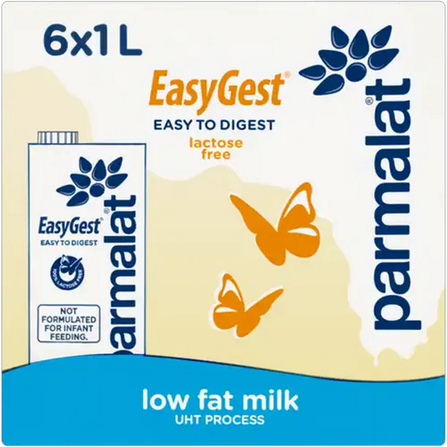 Image of Parmalat EasyGest Lactose Free Low Fat Milk 6 x 1L