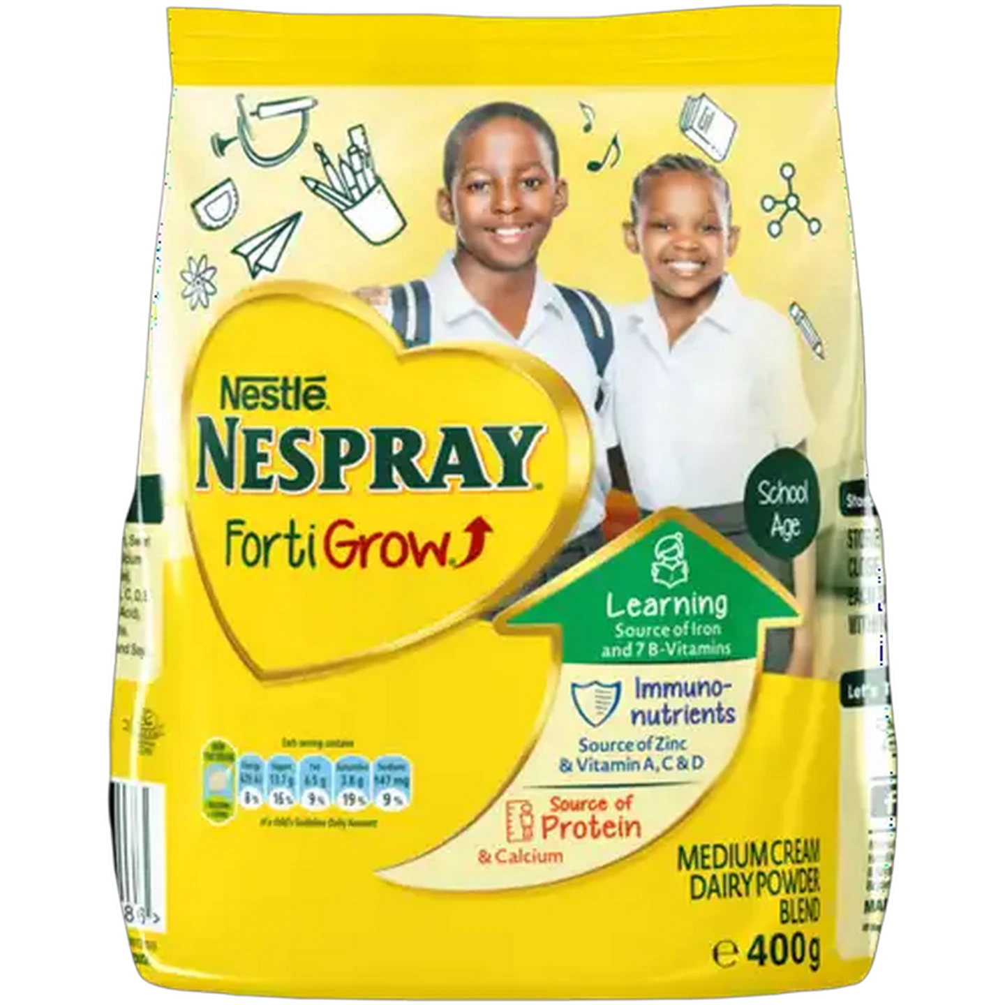 Image of Nestlé NESPRAY FortiGrow Medium Cream Dairy Powder Blend 400g