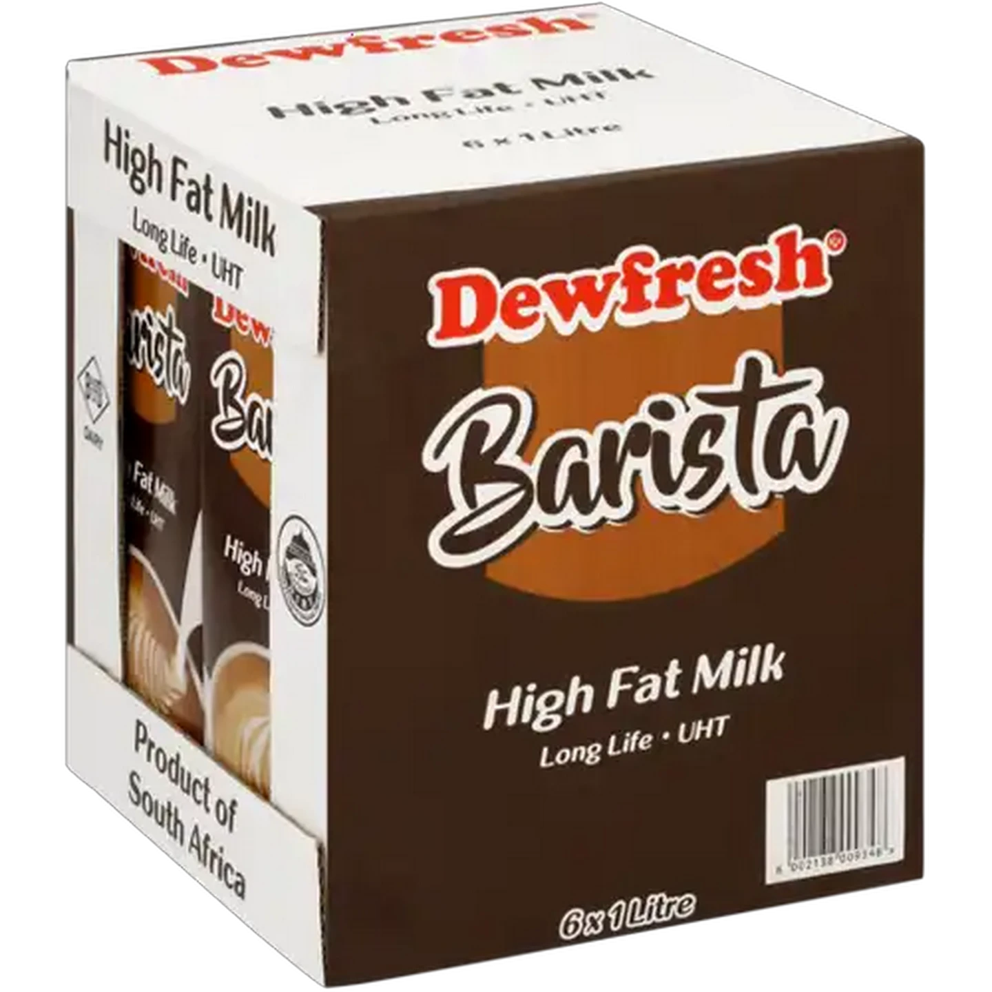 Image of Dewfresh Barista High Fat Milk Long Life UHT 6 x 1L