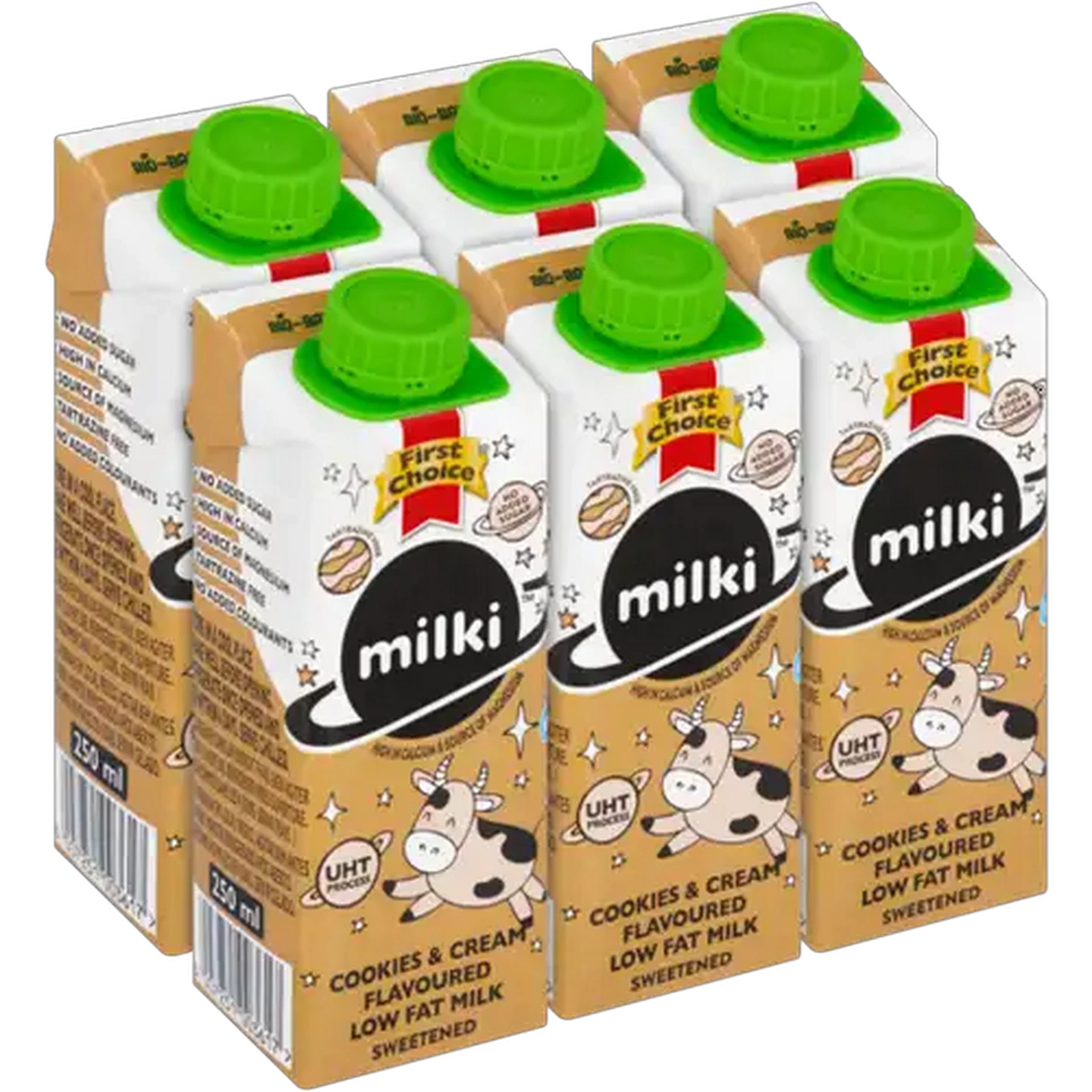 Image of First Choice Milki Cookies & Cream Flavoured Low Fat Milk 6 x 250ml