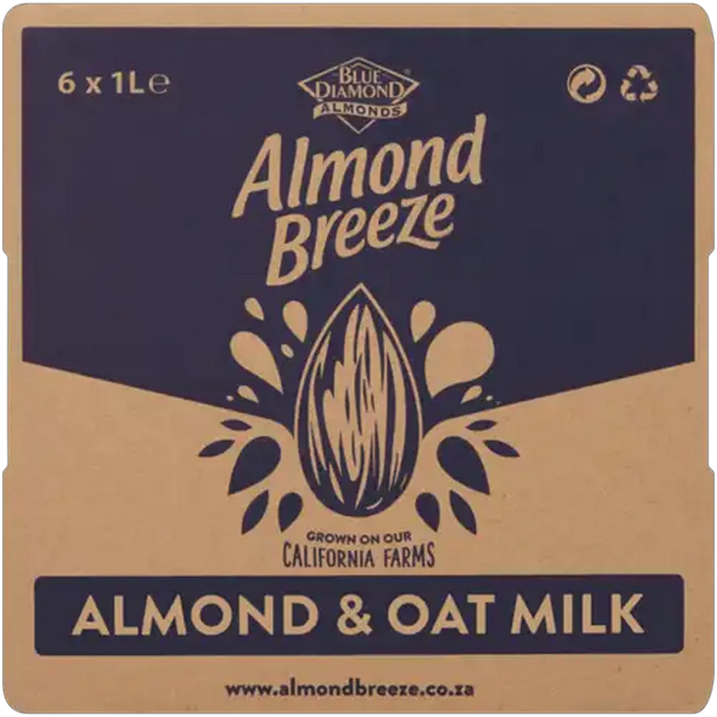 Image of Almond Breeze Unsweetened Almond & Oat Milk 6 x 1L