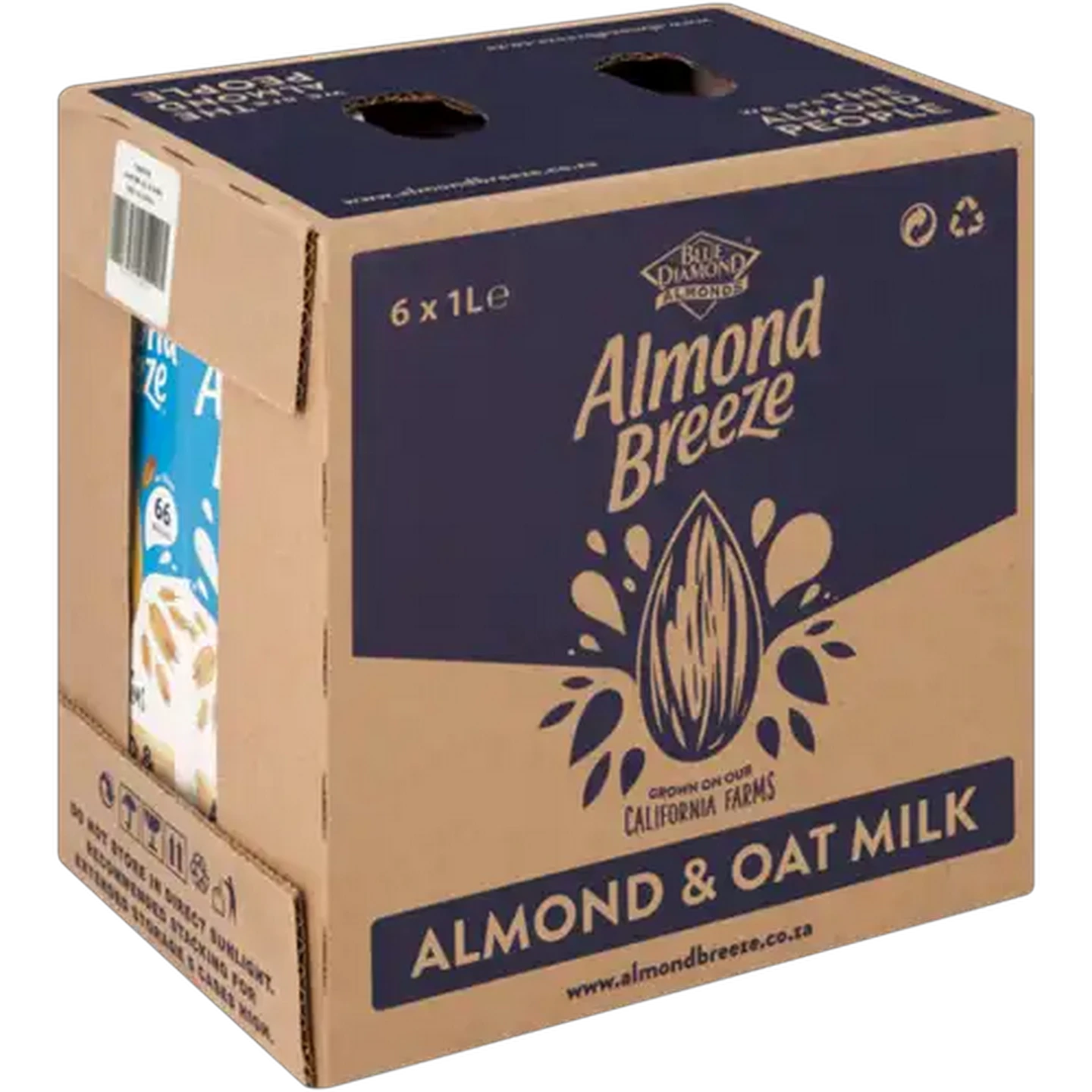 Image of Almond Breeze Unsweetened Almond & Oat Milk 6 x 1L