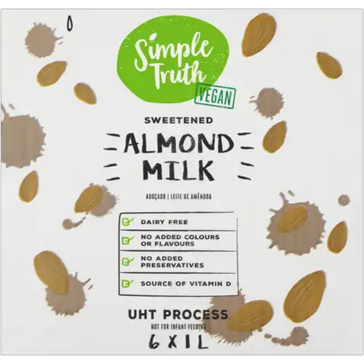 Image of Simple Truth Sweetened Almond Milk 6 x 1L