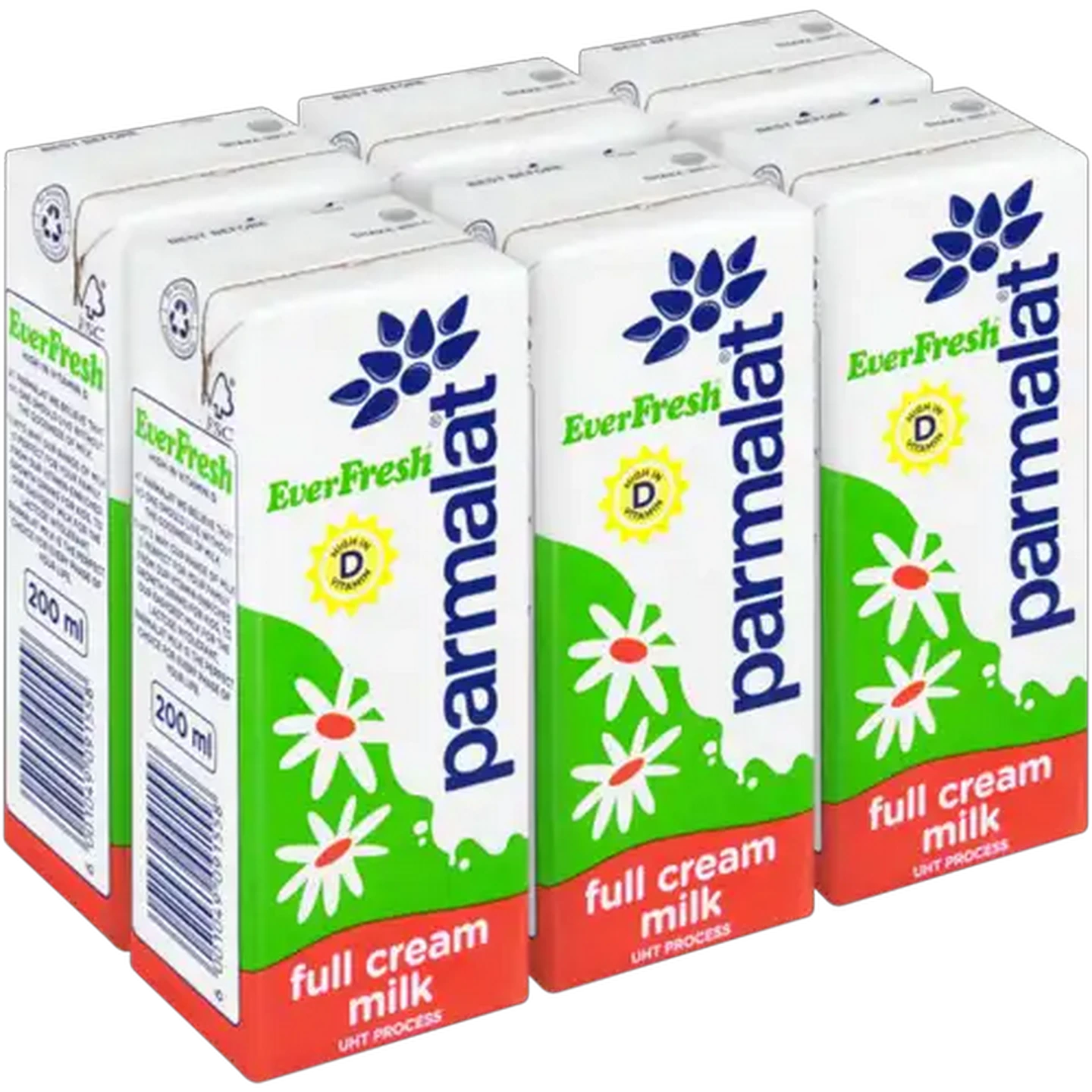 Image of Parmalat Everfresh Long Life Full Cream Milk 6 x 200ml