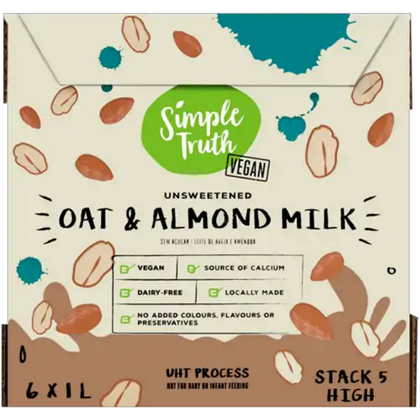 Image of Simple Truth Oat & Almond Milk 6 x 1L