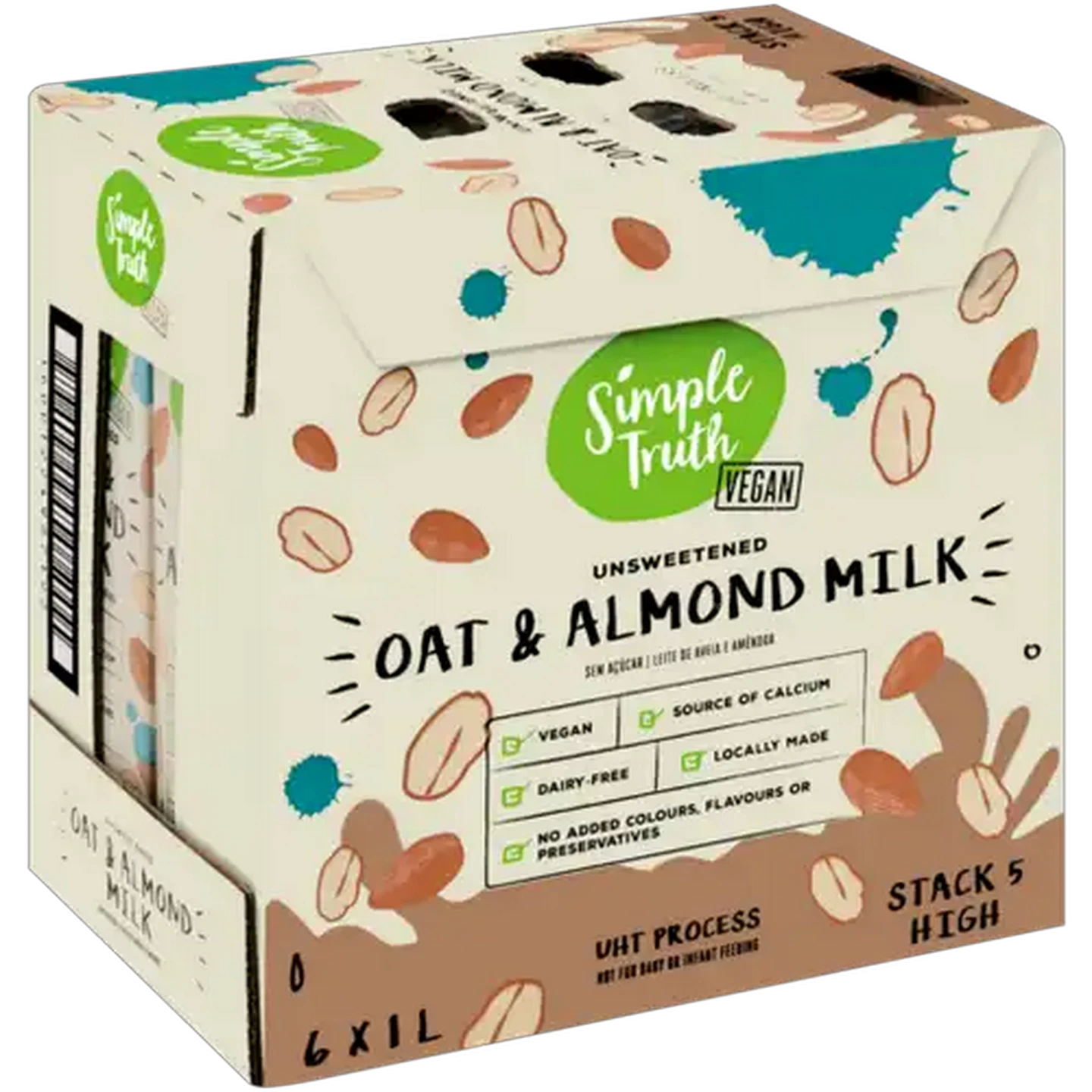 Image of Simple Truth Oat & Almond Milk 6 x 1L