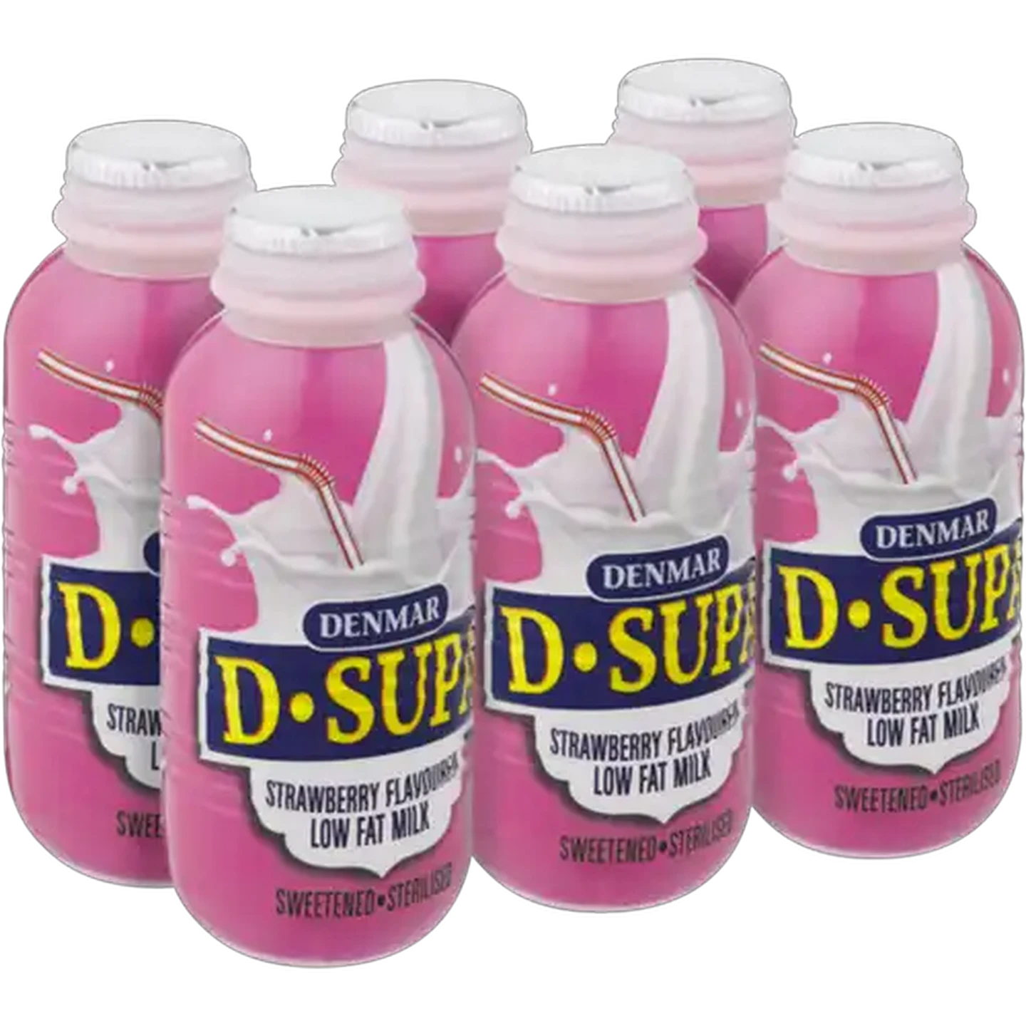Image of Denmar D-Supa Strawberry Flavoured Low Fat Milk 6 x 350ml