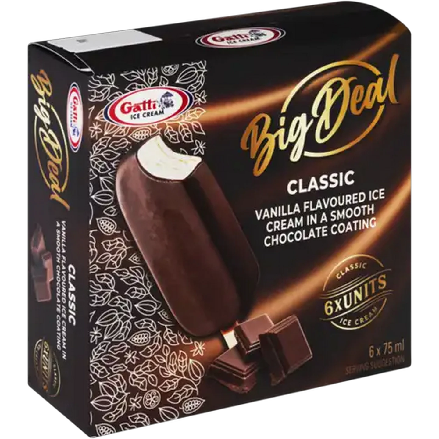 Image of Gatti Ice Cream Big Deal Classic Ice Cream 6 x 75ml