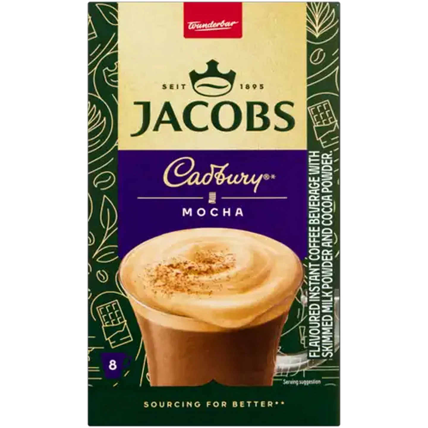 Image of Jacobs Cadbury Instant Mocha 8 x 19.5g