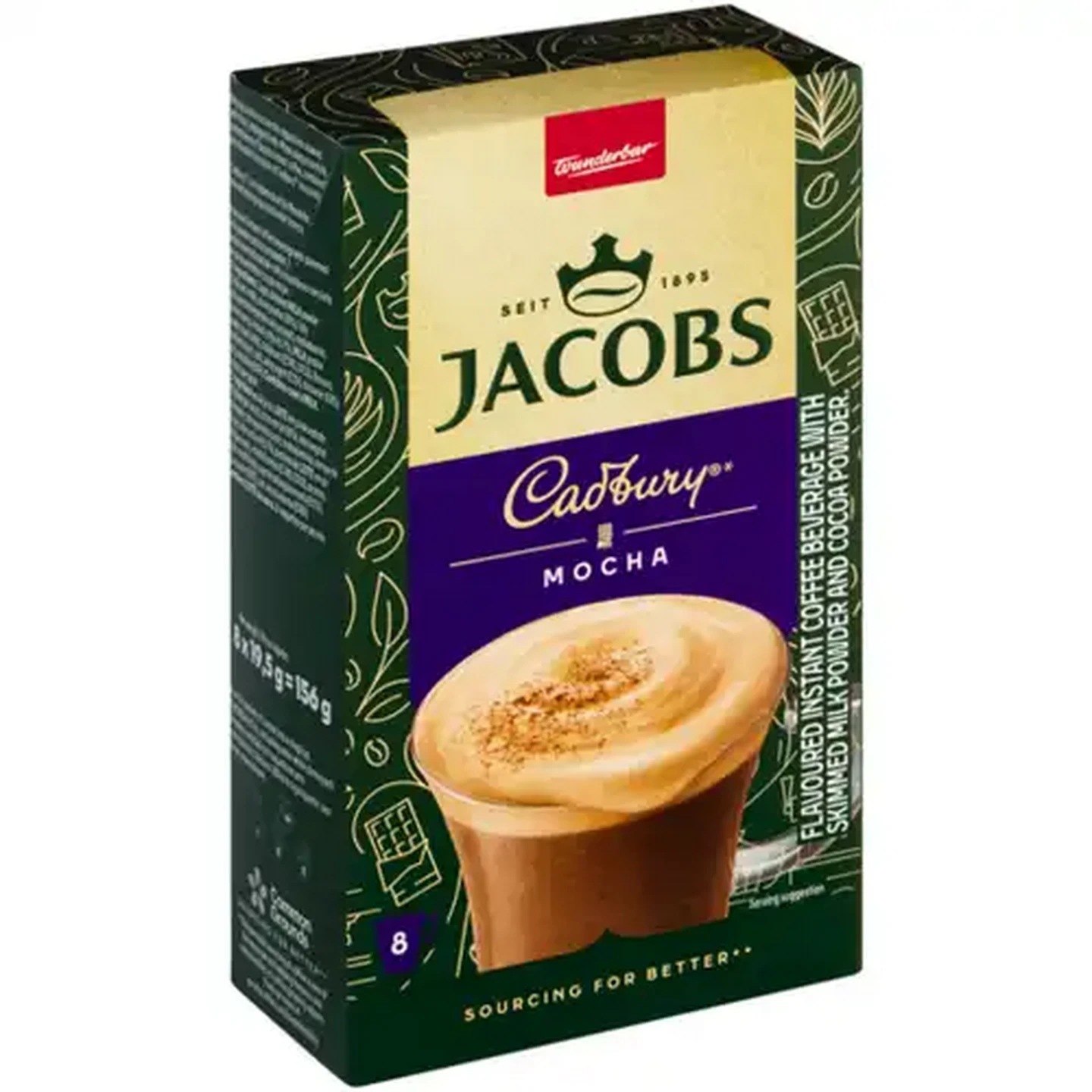 Image of Jacobs Cadbury Instant Mocha 8 x 19.5g