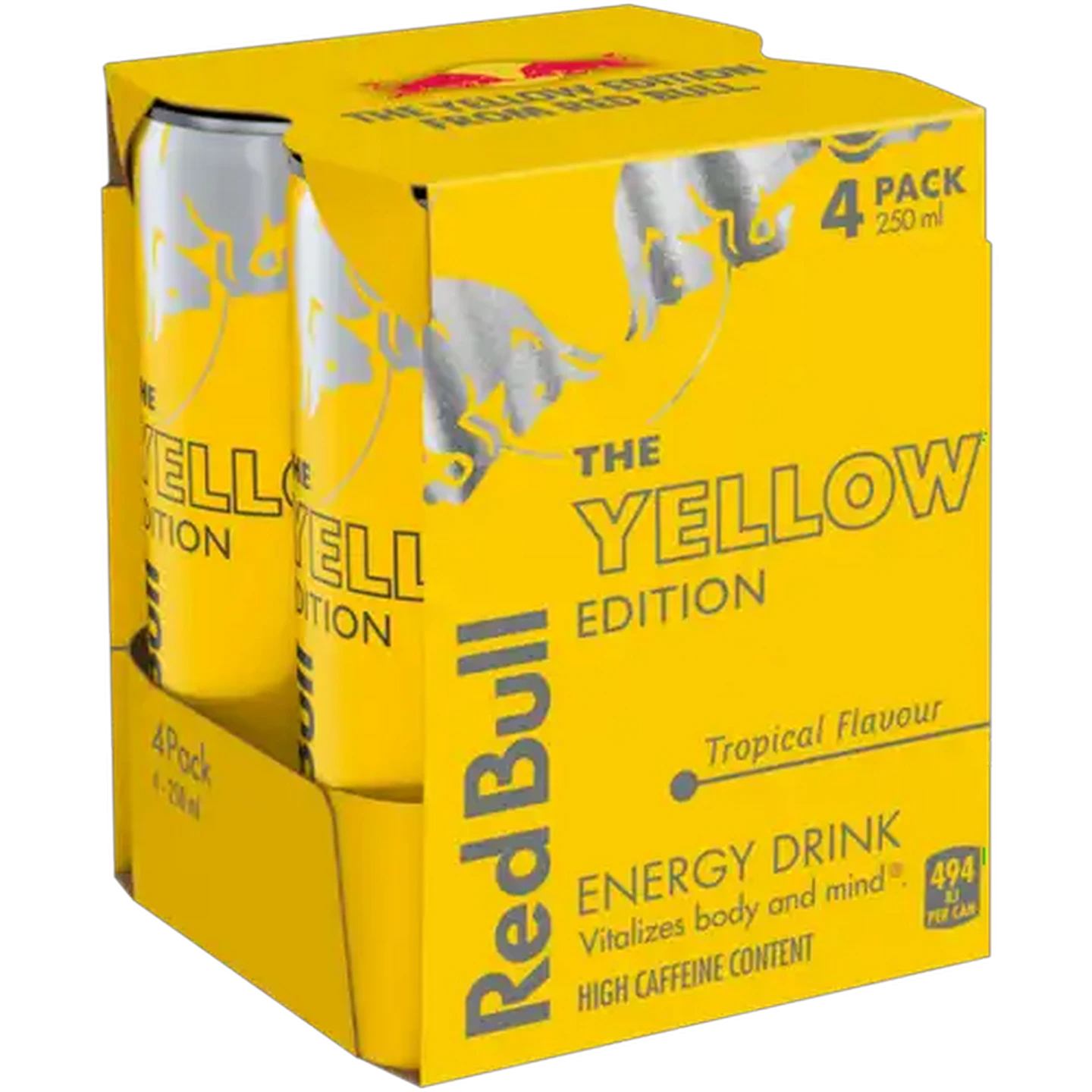 Image of Red Bull The Yellow Edition Tropical Flavour Energy Drink 4 x 250ml