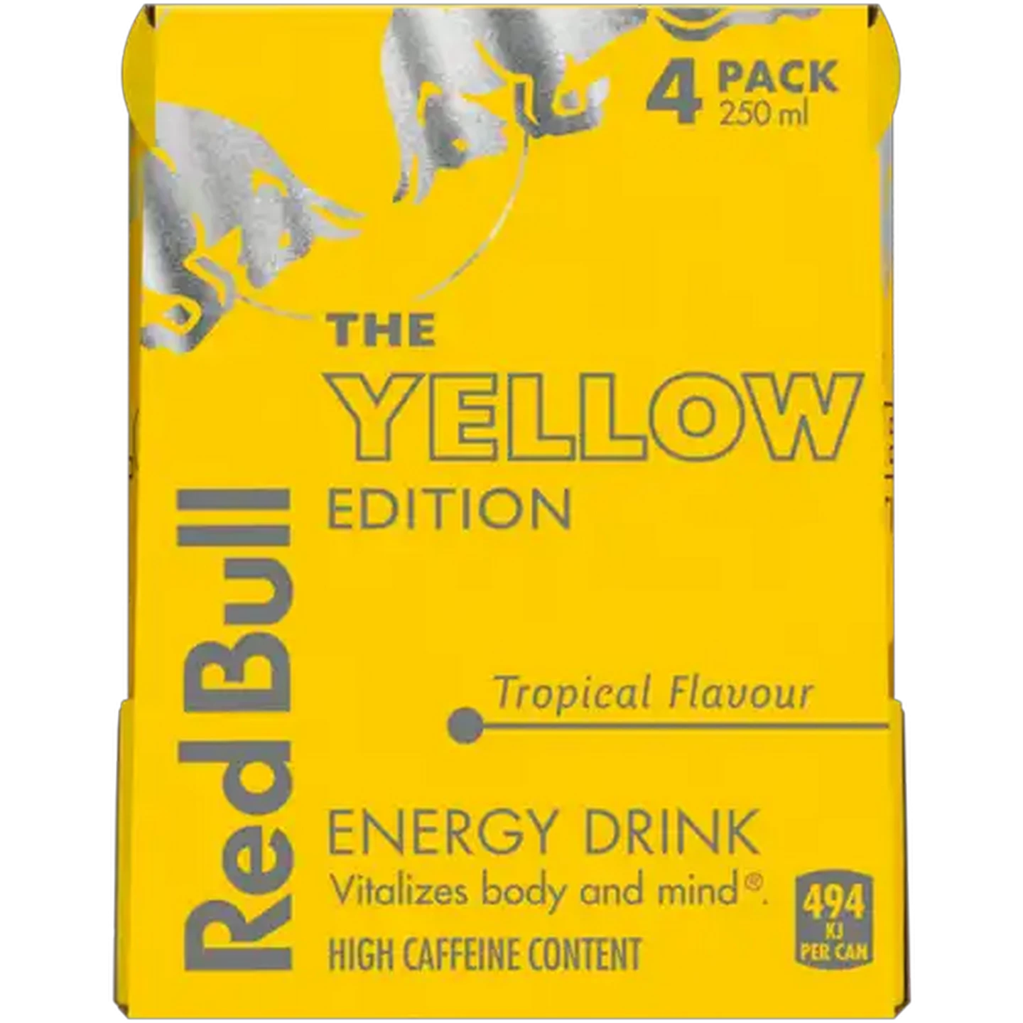 Image of Red Bull The Yellow Edition Tropical Flavour Energy Drink 4 x 250ml