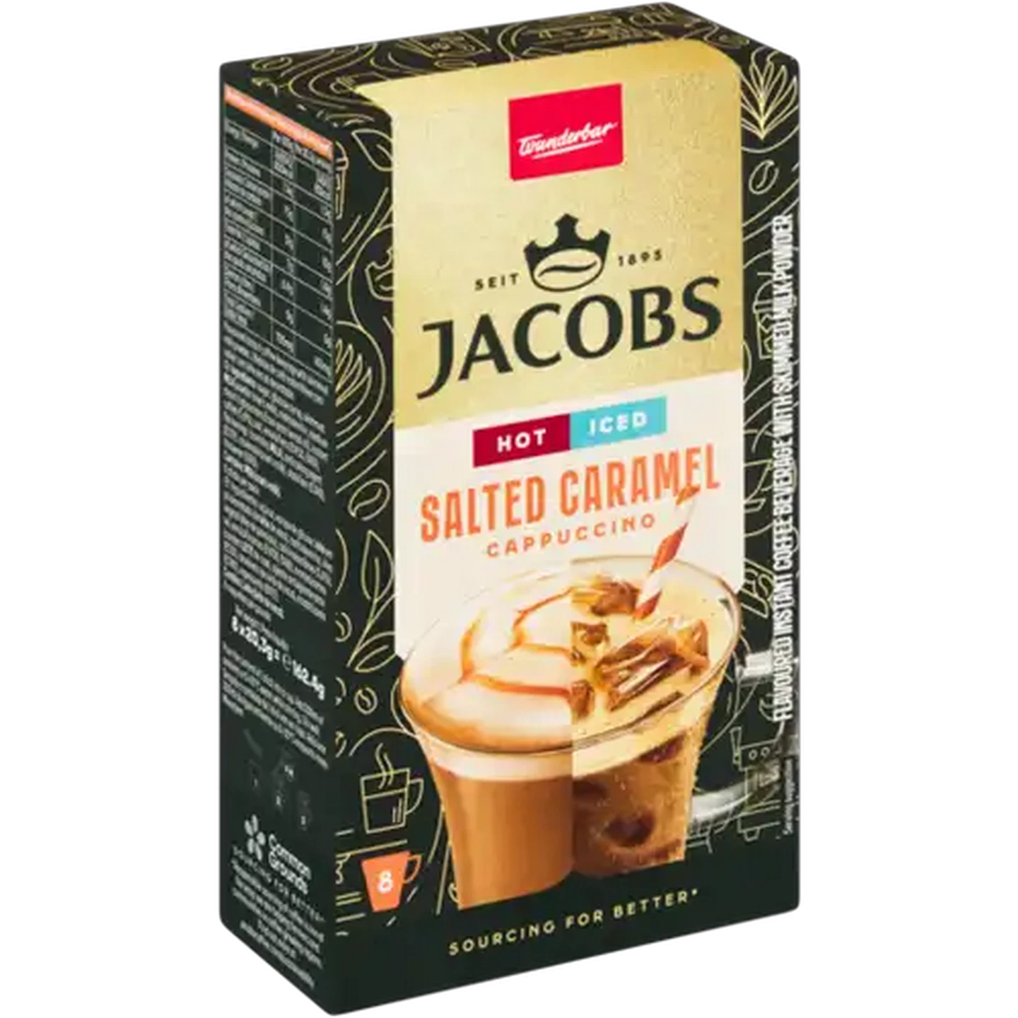 Image of Jacobs Salted Caramel Instant Cappuccino 8 x 20.3g