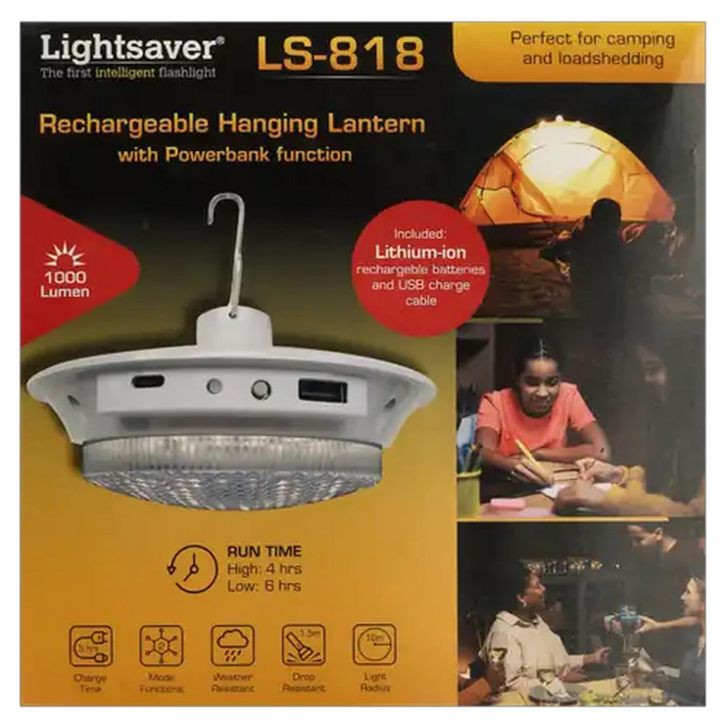 Image of Lightsaver Rechargeable LED Lantern 1000 Lumen