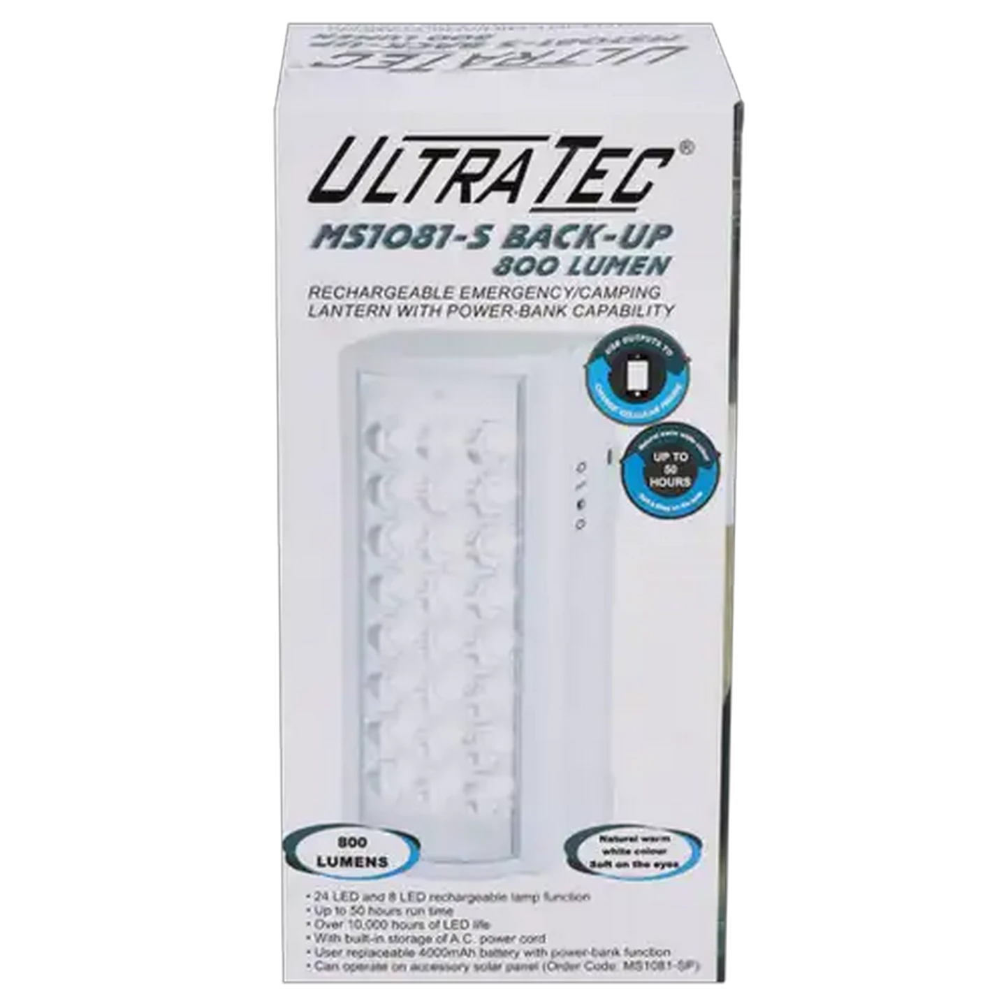 Image of Ultratec Rechargeable LED Lantern 800 Lumen