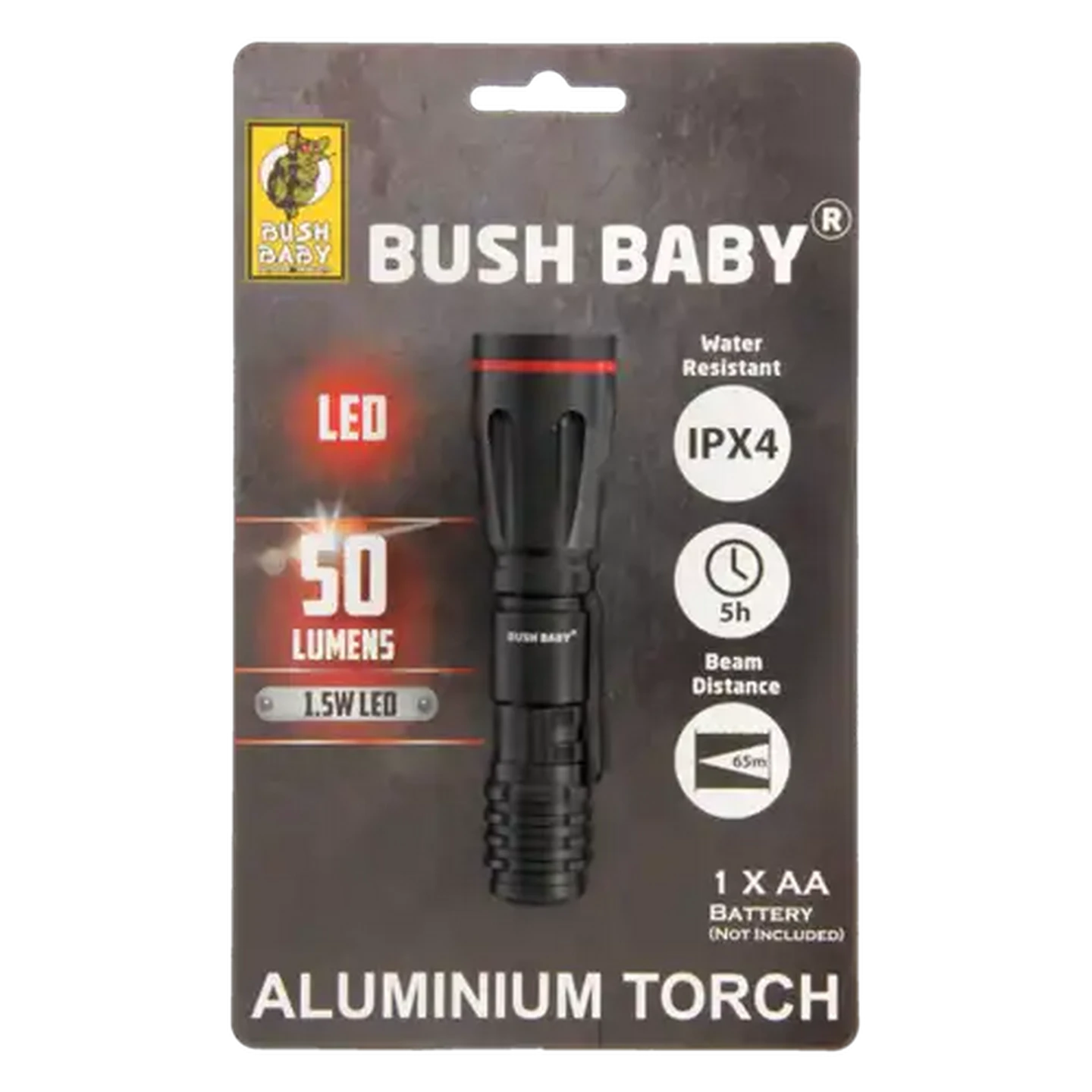Image of Bush Baby Black Aluminium LED Torch 1.5W