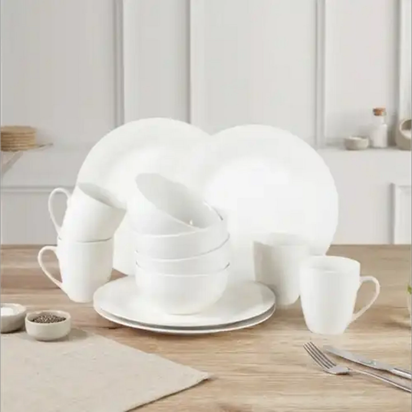 Image of Glacier Basic White Dinner Set 12-Piece