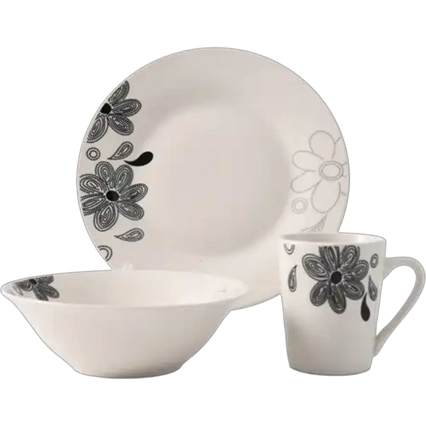 Image of New Floral Dinner Set 12-Piece (Print May Vary)