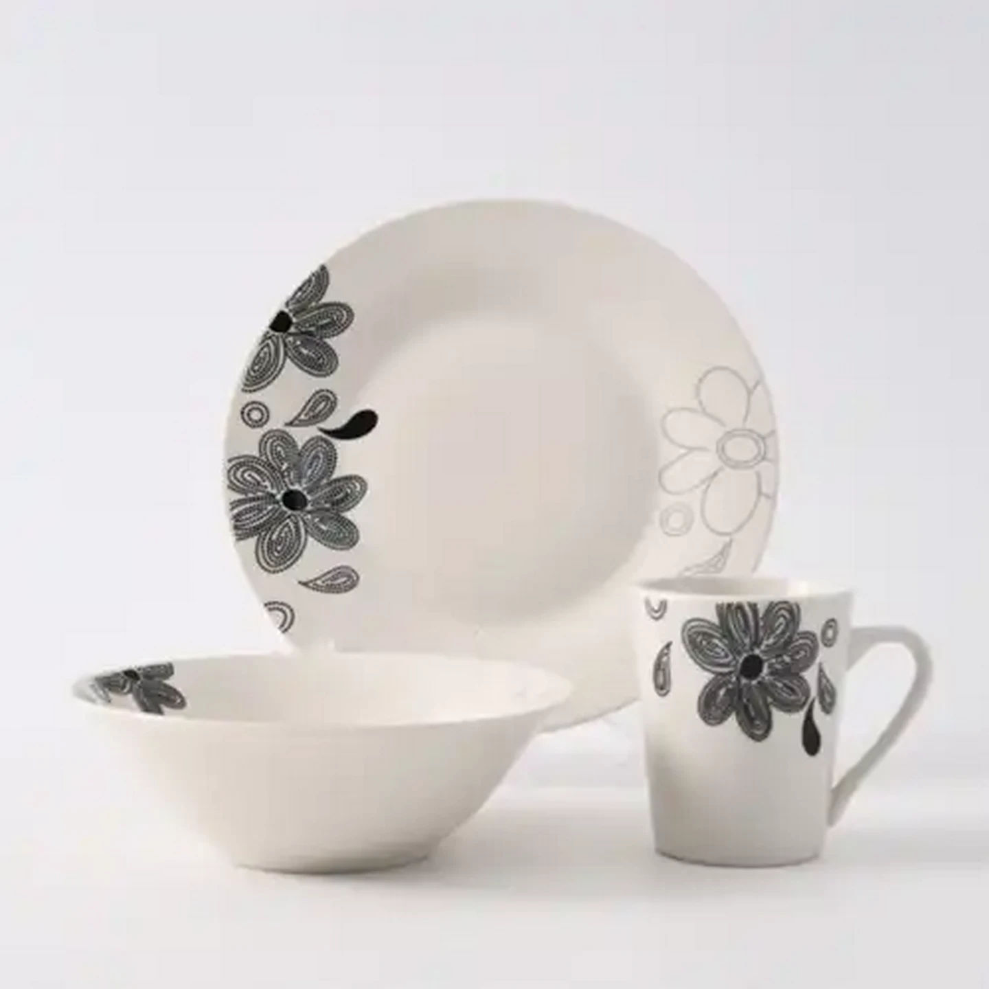 Image of New Floral Dinner Set 12-Piece (Print May Vary)