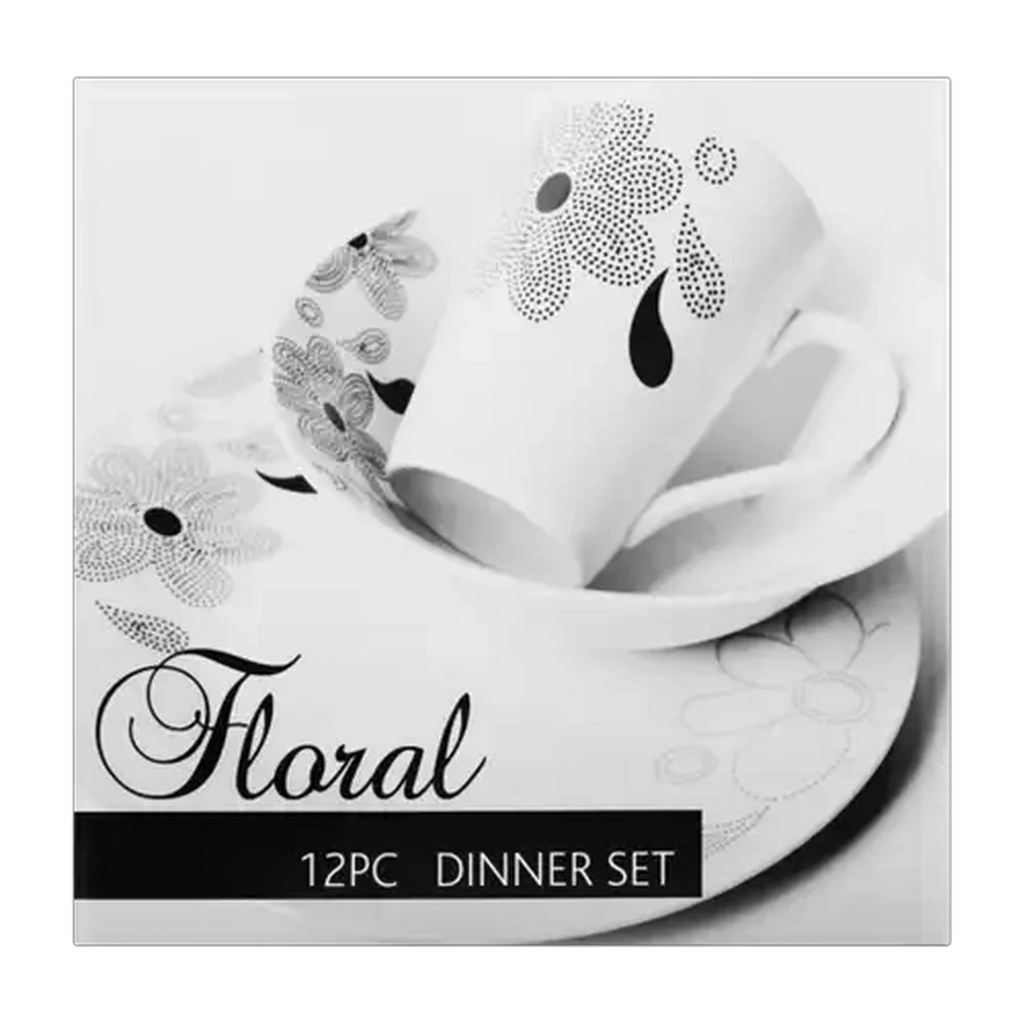 Image of New Floral Dinner Set 12-Piece (Print May Vary)