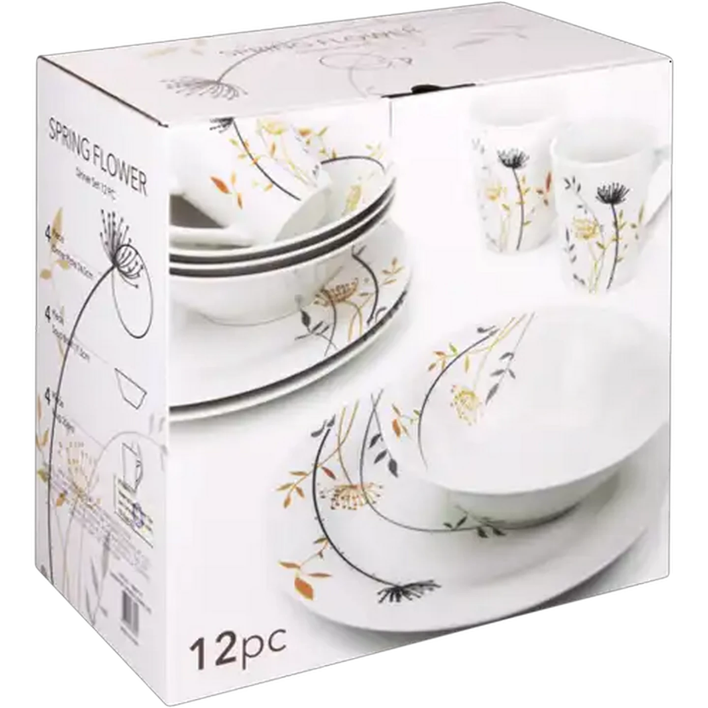 Image of Spring Flower Dinner Set 12-Piece