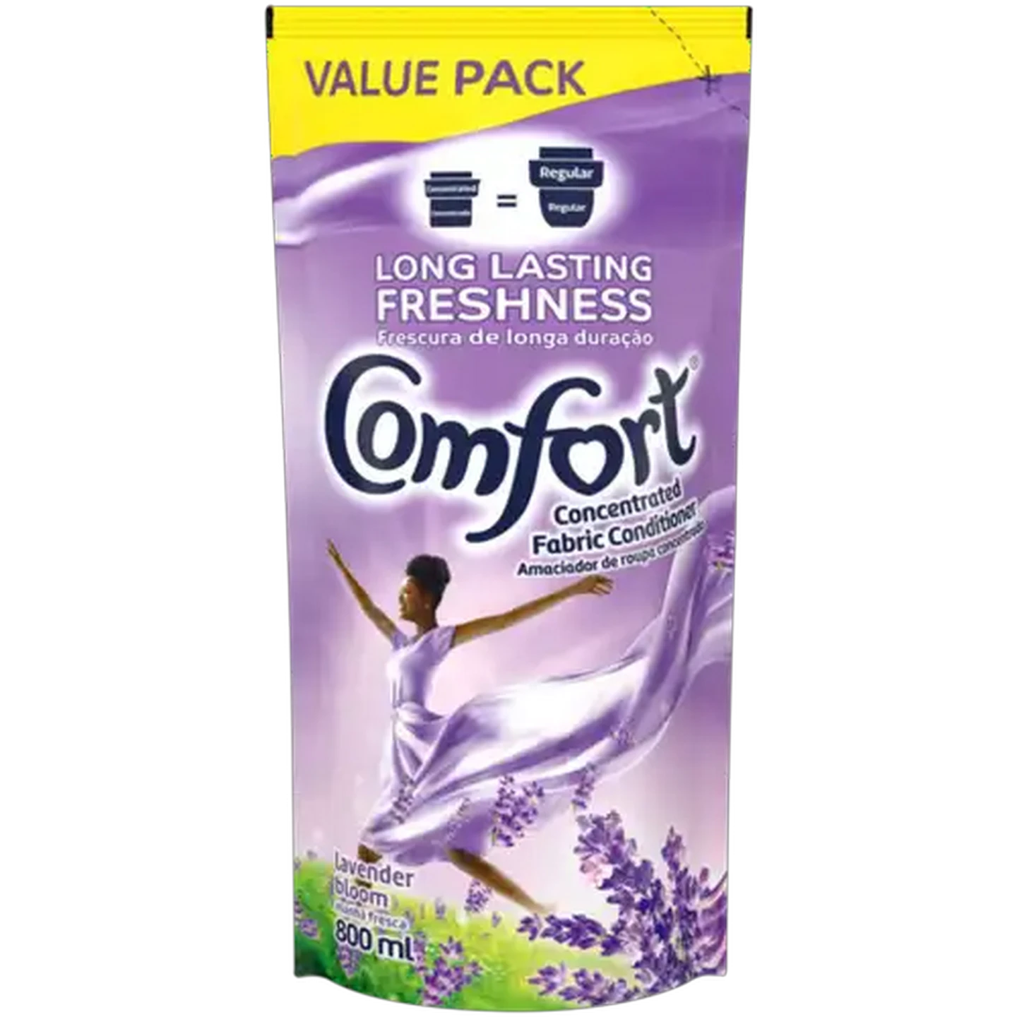 Image of Comfort Lavender Bloom Concentrated Laundry Fabric Softener Refill 800ml