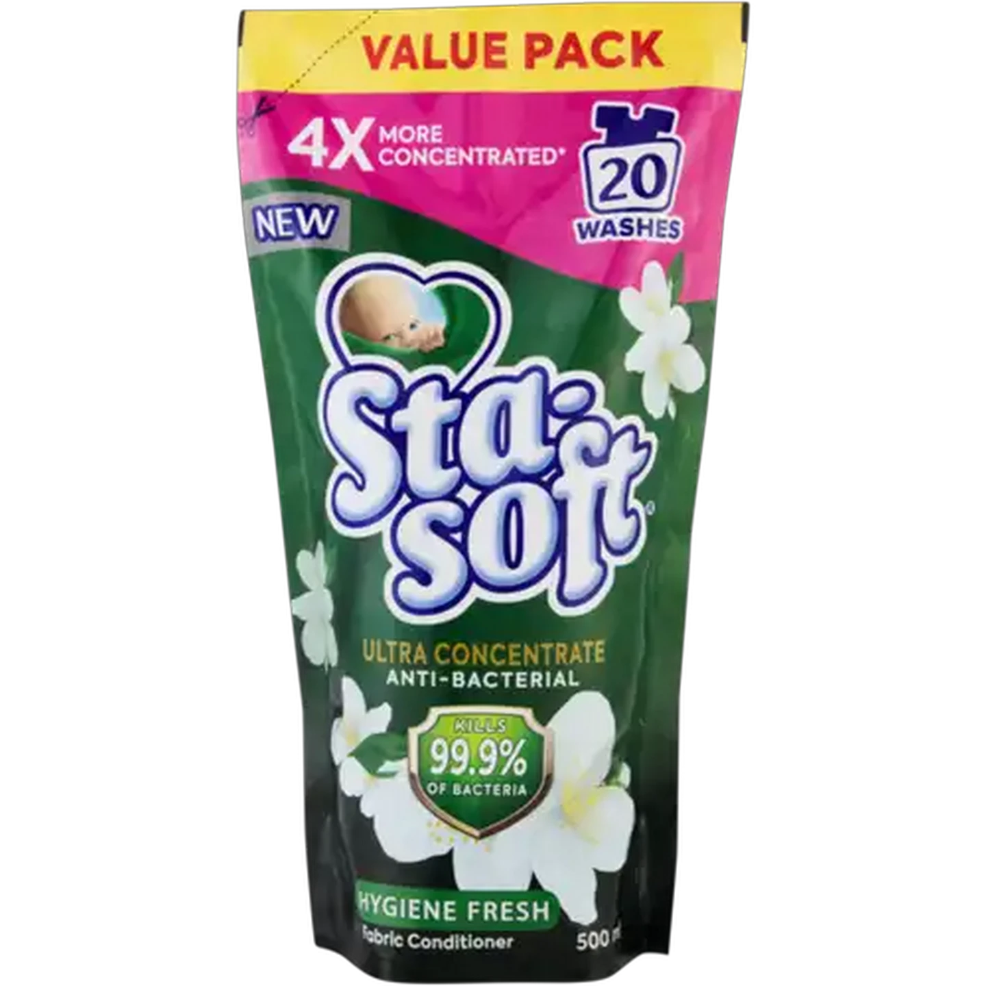 Image of Sta-soft Ultra Concentrate Hygiene Fresh Anti-Bacterial Fabric Conditioner Refill 500ml