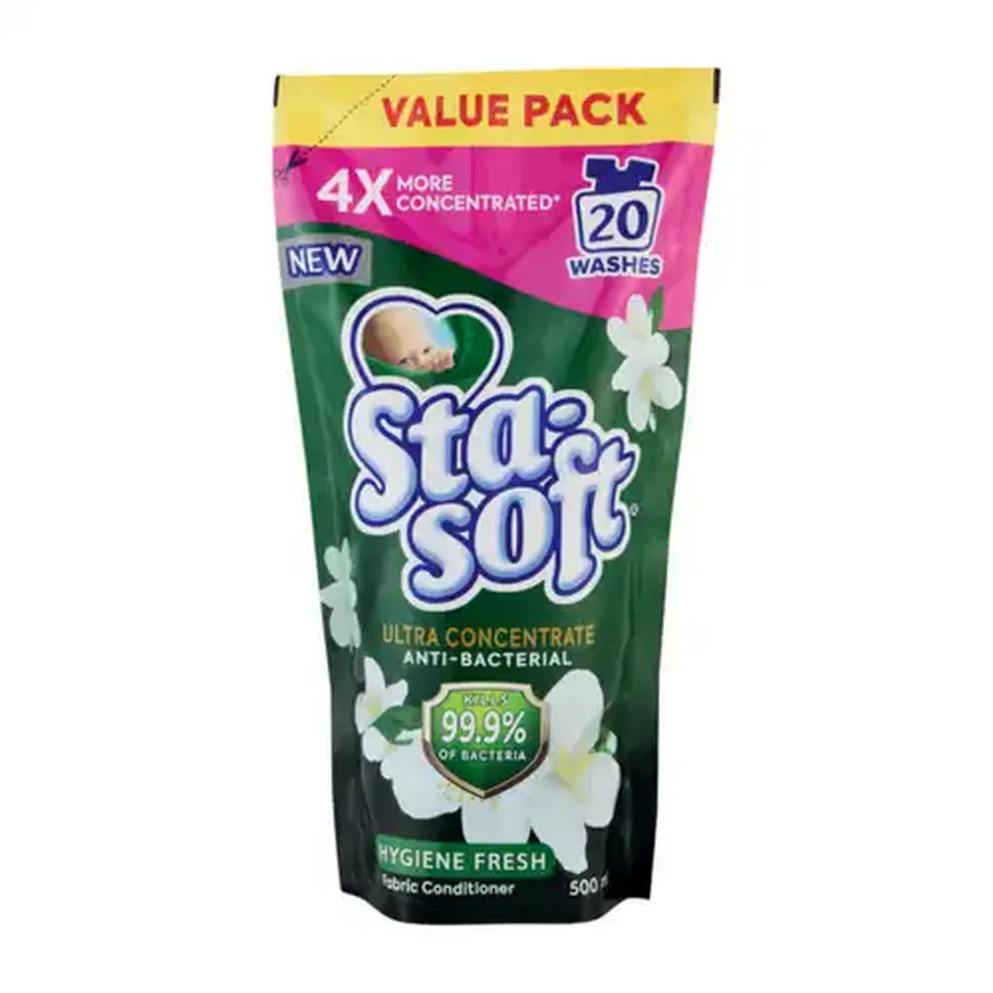 Image of Sta-soft Ultra Concentrate Hygiene Fresh Anti-Bacterial Fabric Conditioner Refill 500ml