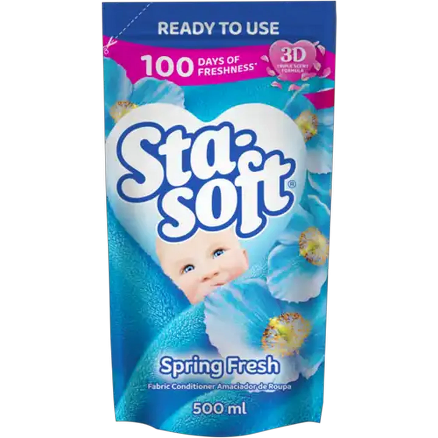 Image of Sta-soft Spring Fresh Fabric Softener Refill 500ml