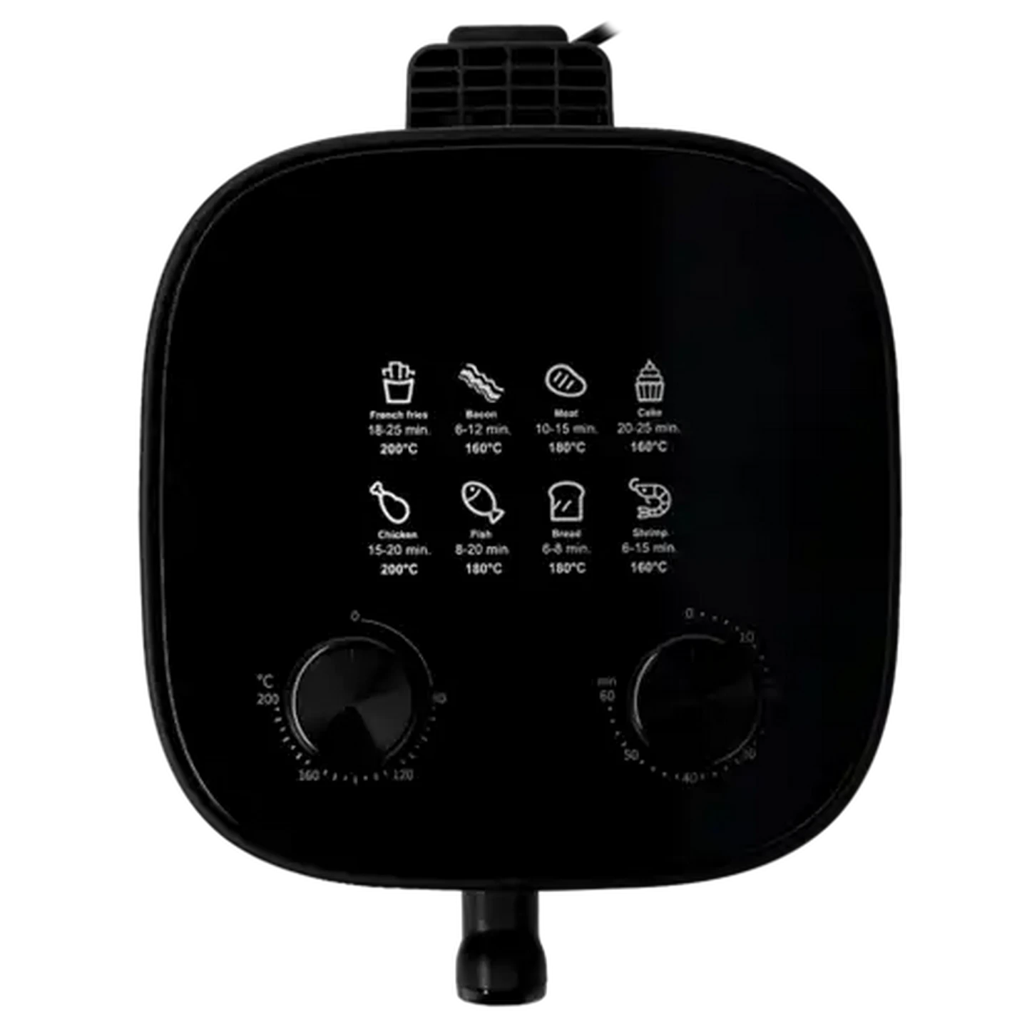 Image of Xssentials Black Manual Air Fryer 5L