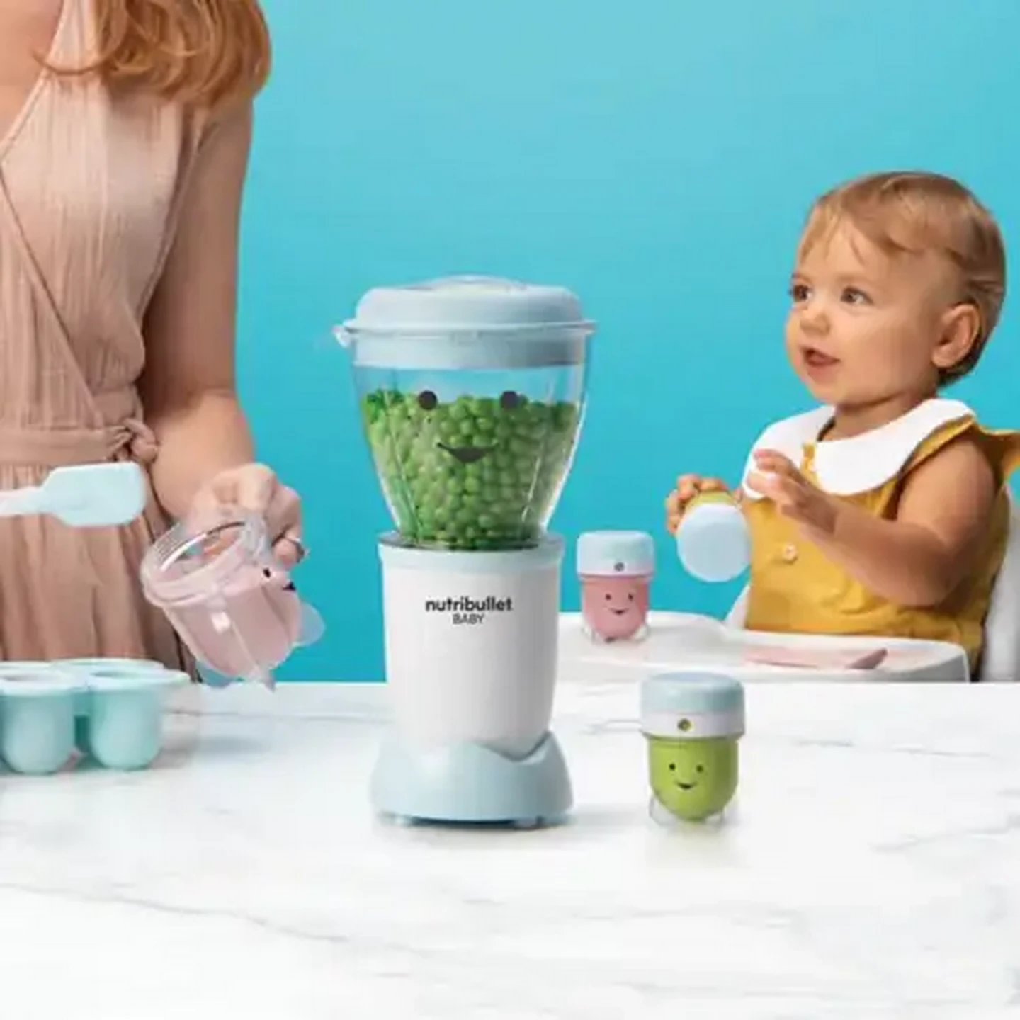 Image of NutriBullet Baby Bullet Blue & White Blender 200W