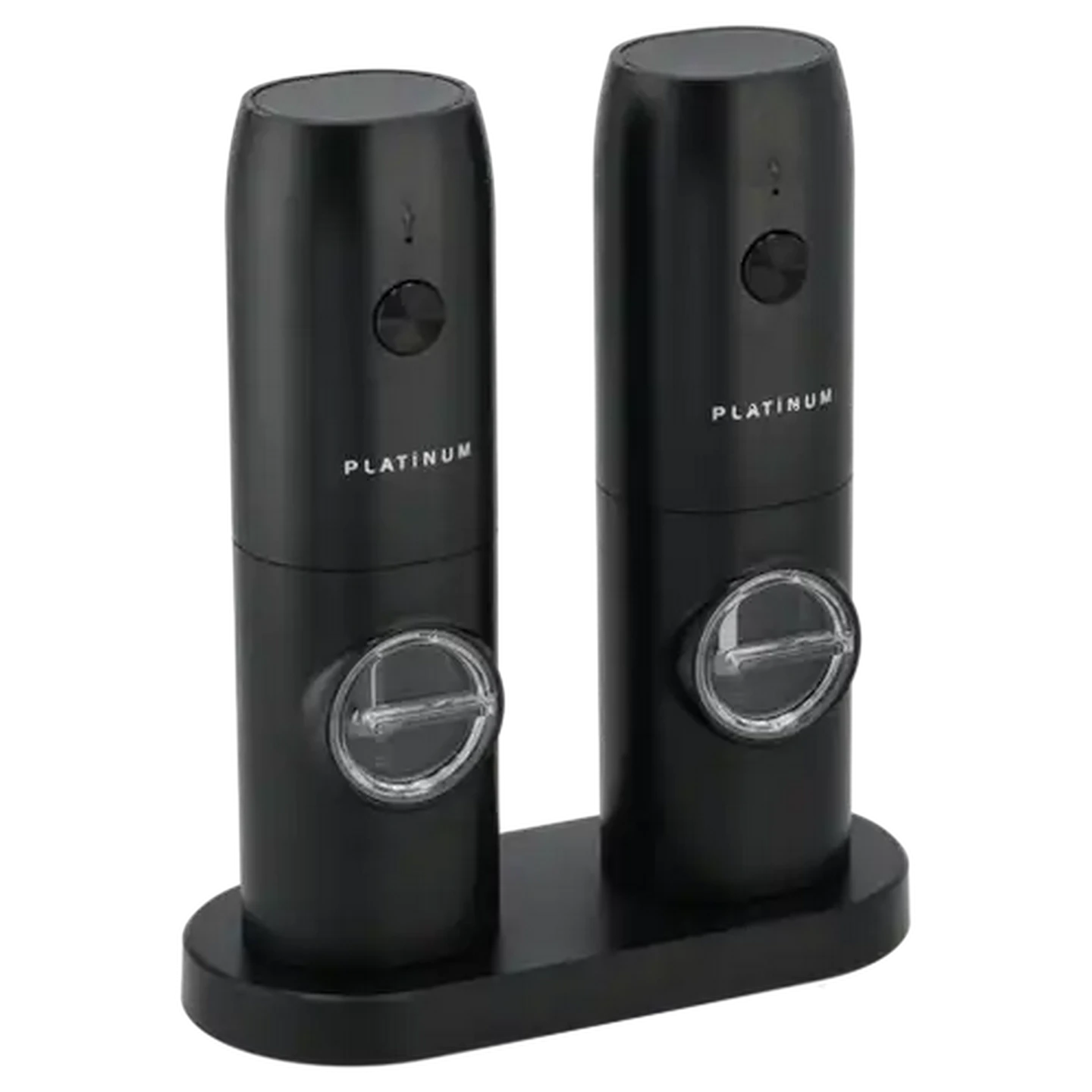 Image of Platinum Rechargeable Salt & Pepper Grinder Set
