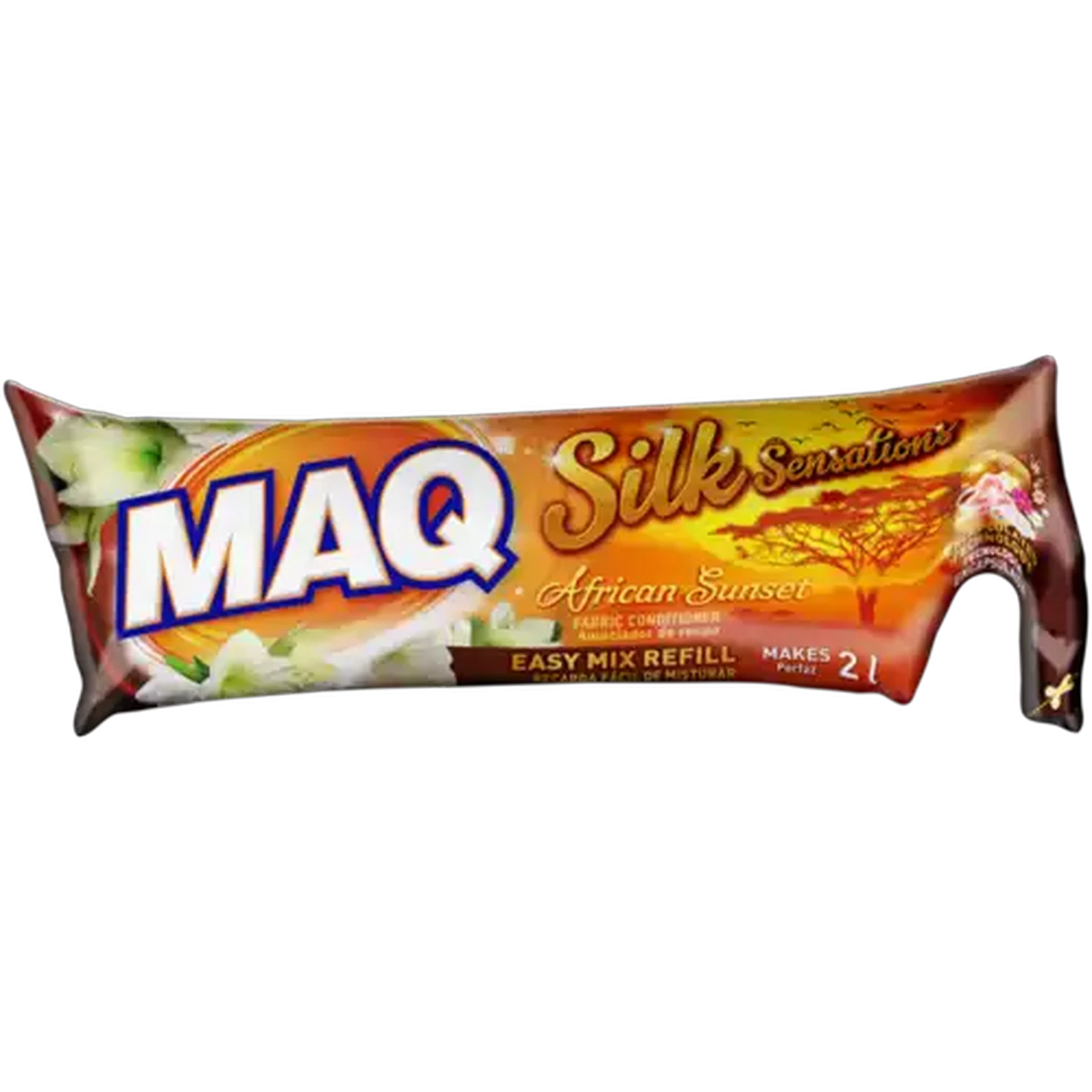 Image of MAQ Silk Sensations African Sunset Fabric Conditioner Refill 500ml