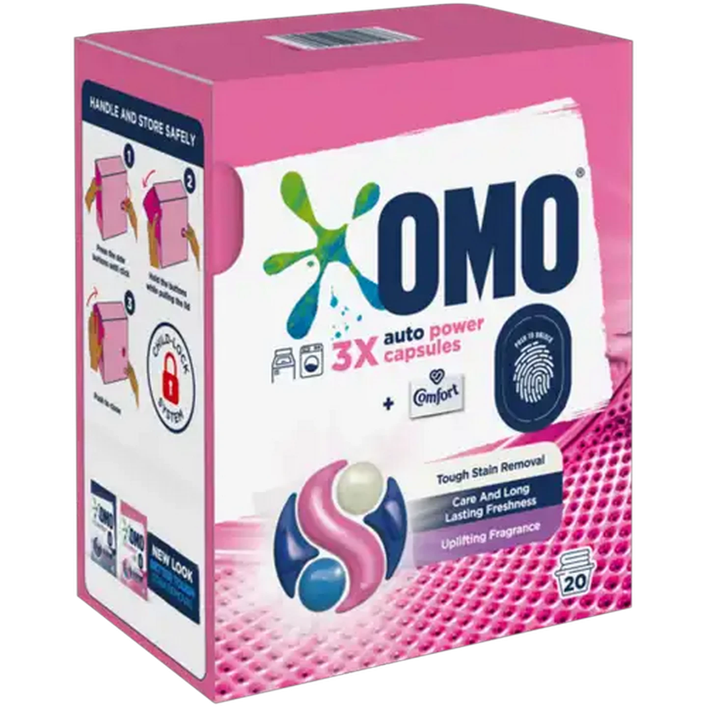 Image of OMO Auto Power Capsules with a Touch of Comfort 20 x 21ml