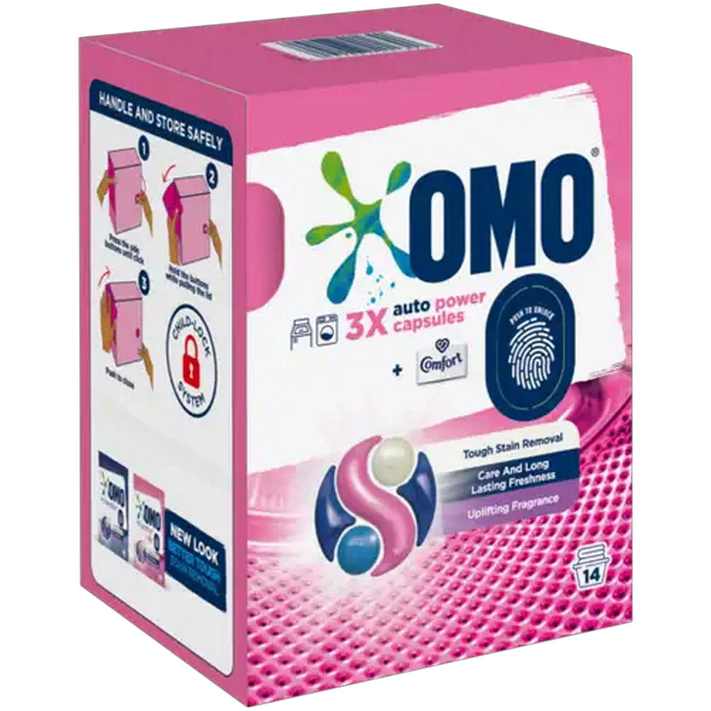 Image of OMO Auto Power Capsules with a Touch of Comfort 14 x 21ml