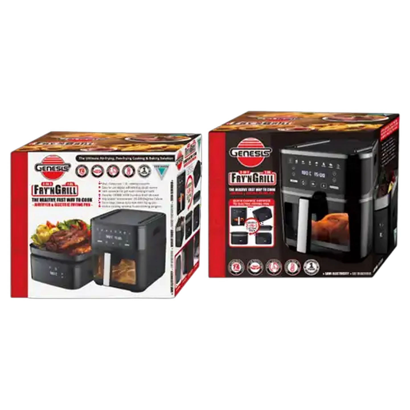 Image of Genesis Fry 'n Grill 2-in-1 Black Airfryer