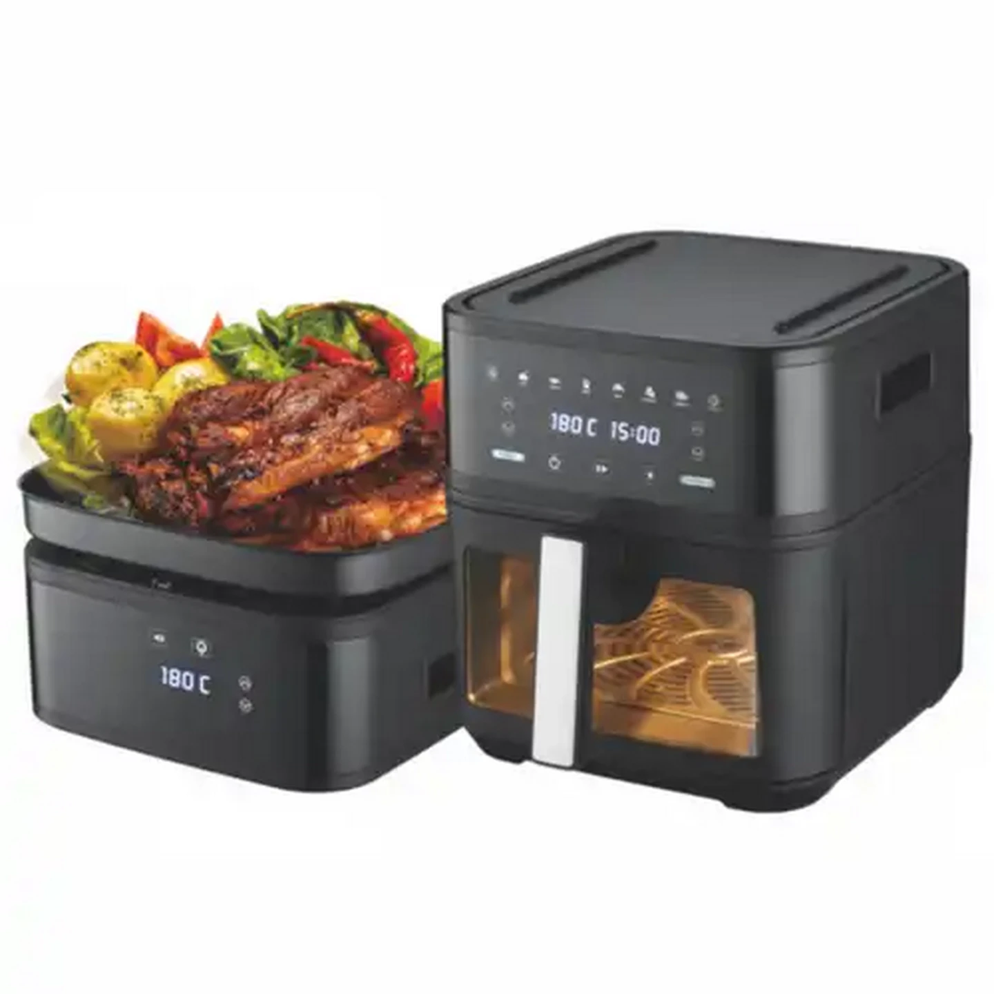 Image of Genesis Fry 'n Grill 2-in-1 Black Airfryer