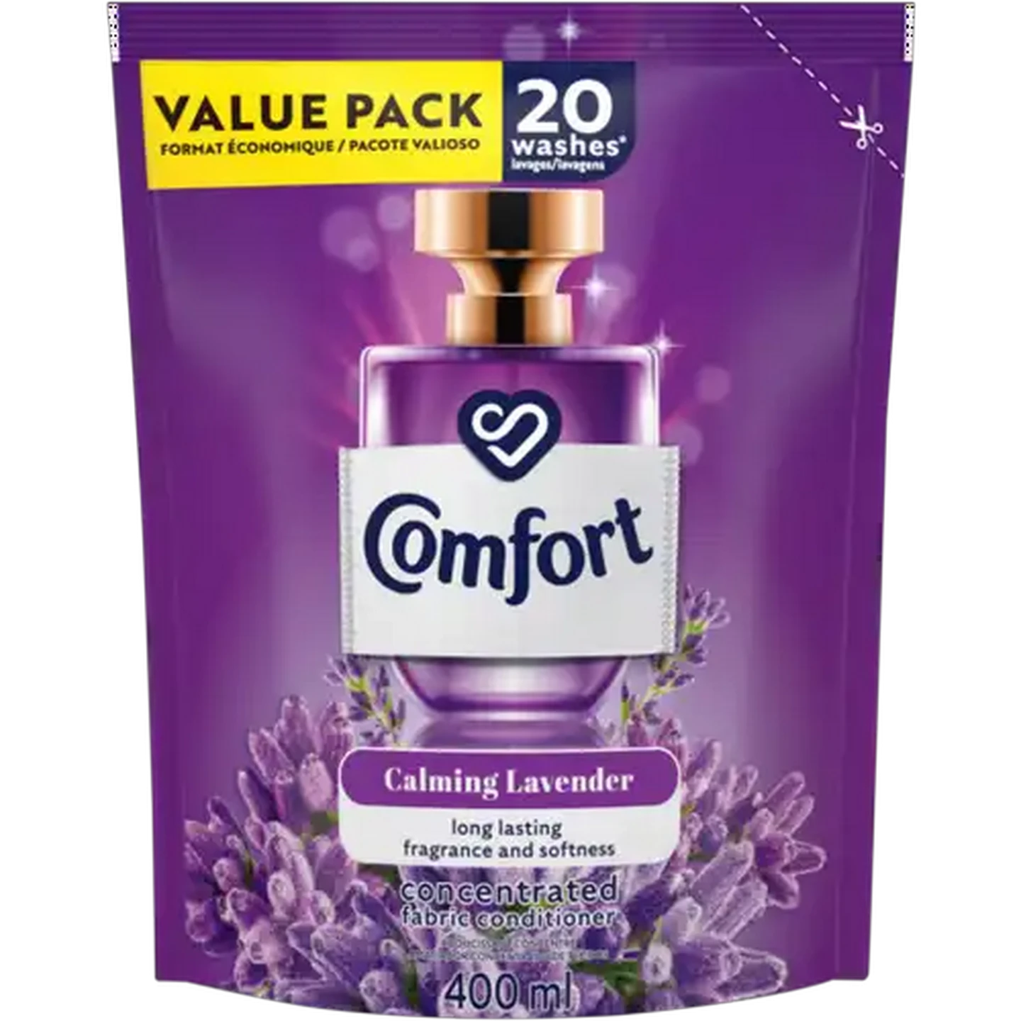 Image of Comfort Calming Lavender Concentrated Fabric Conditioner Refill 400ml