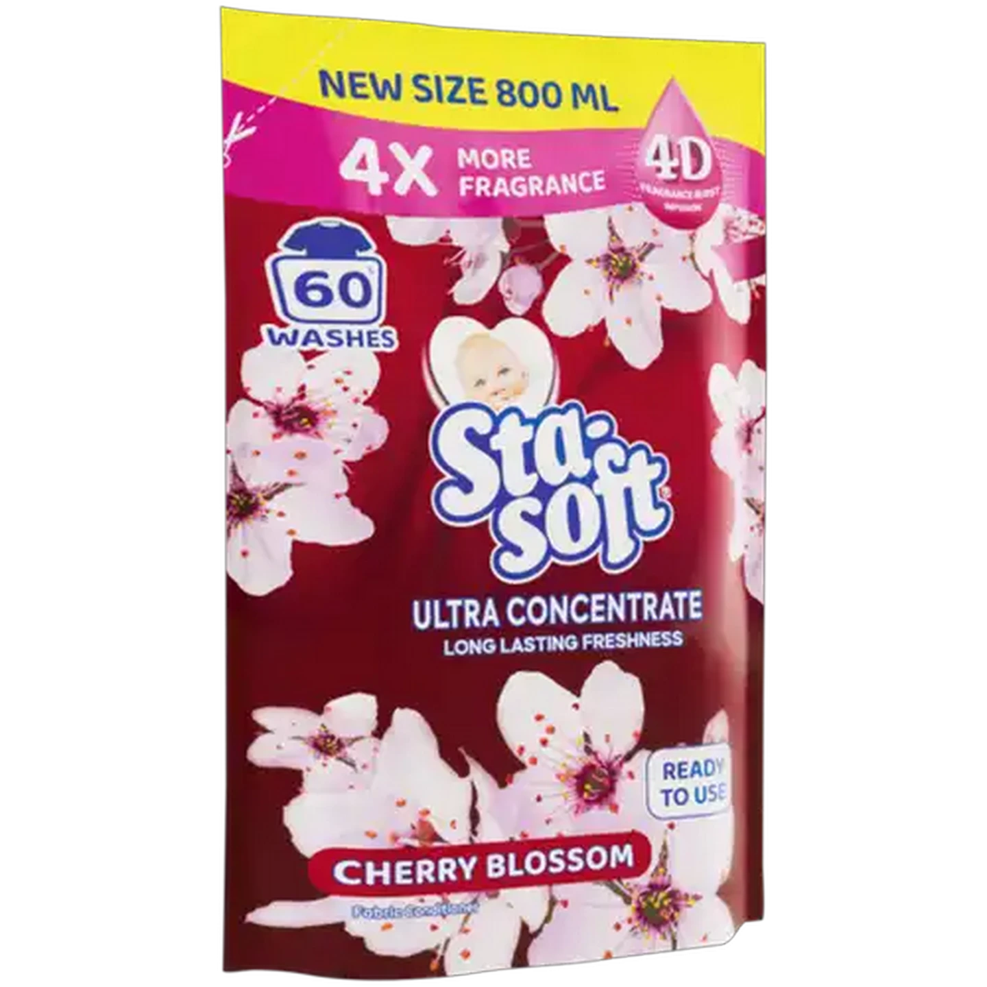Image of Sta-soft Ultra Concentrate Cherry Blossom Ultra Concentrate Fabric Conditioner Refill 800ml