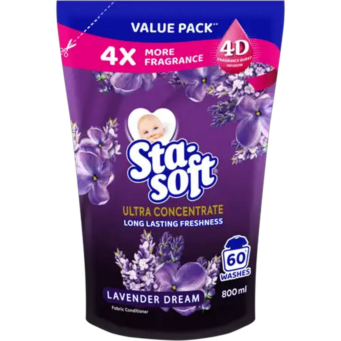 Image of Sta-soft Ultra Concentrate Lavender Dream Fabric Conditioner Refill 800ml