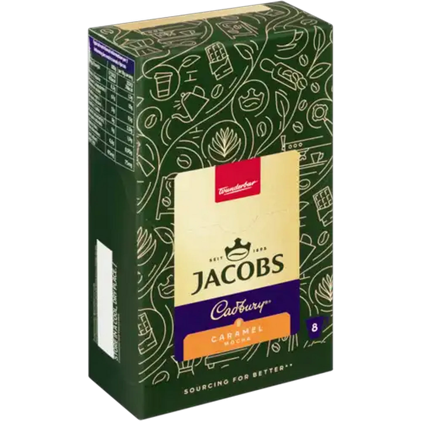 Image of Jacobs Cadbury Caramel Instant Mocha 8 x 18g