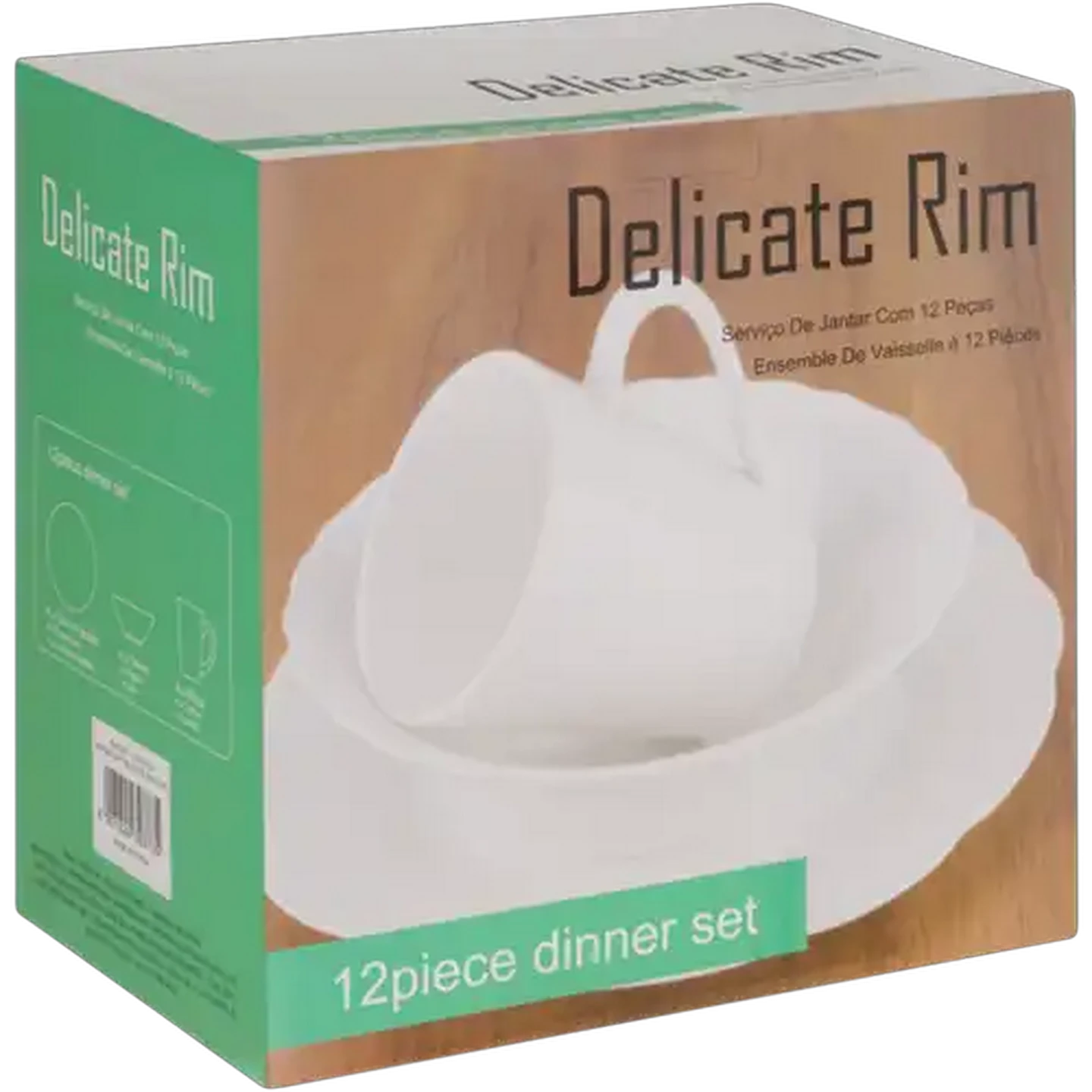 Image of Delicate Rim Dinner Set 12-Piece