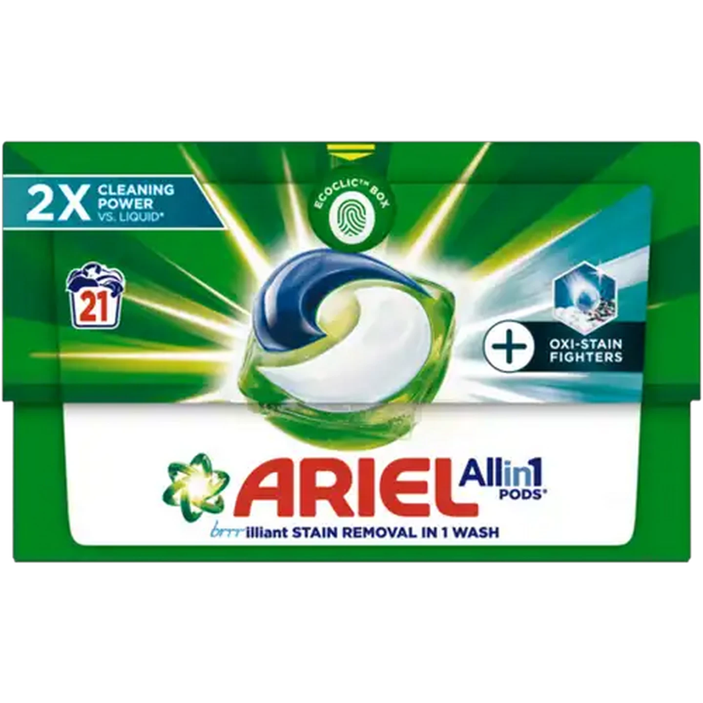 Image of Ariel All-In-1 Automatic Washing Pods 21 Pack