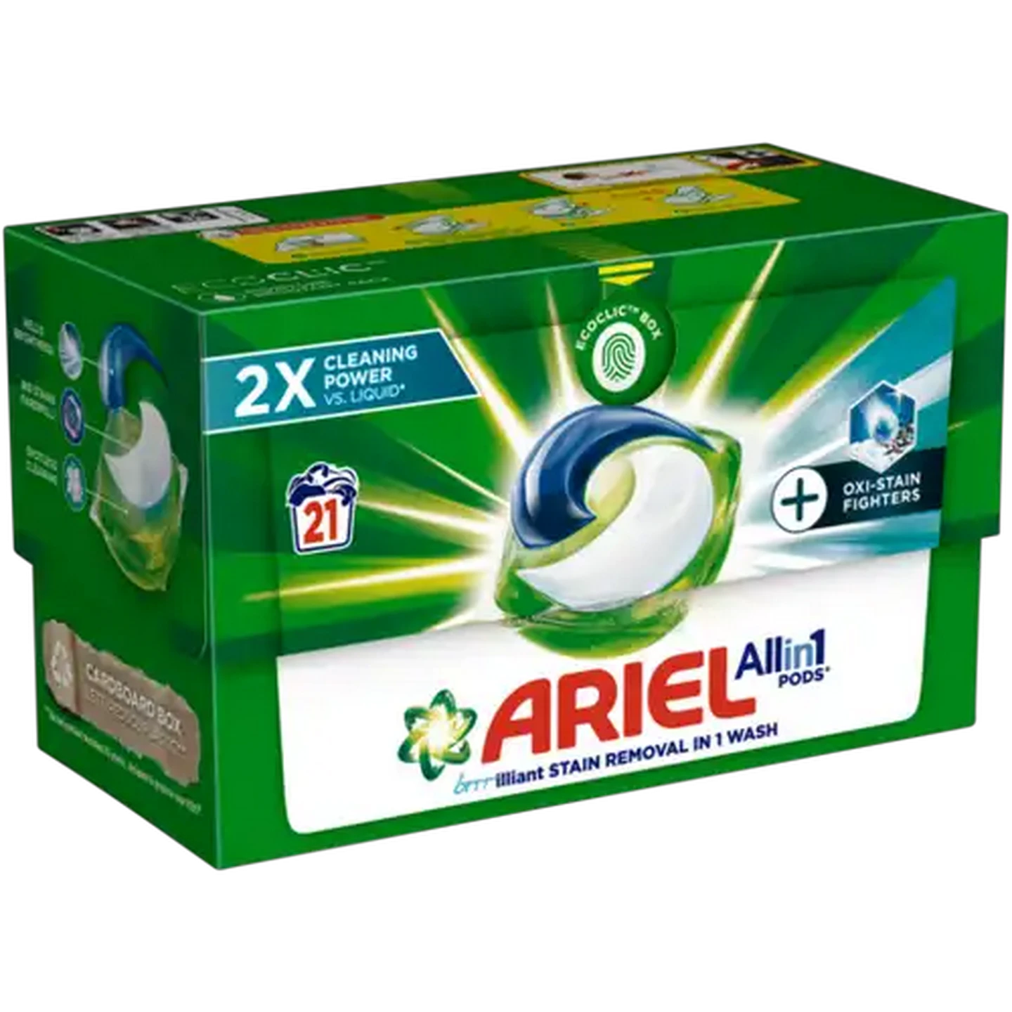 Image of Ariel All-In-1 Automatic Washing Pods 21 Pack